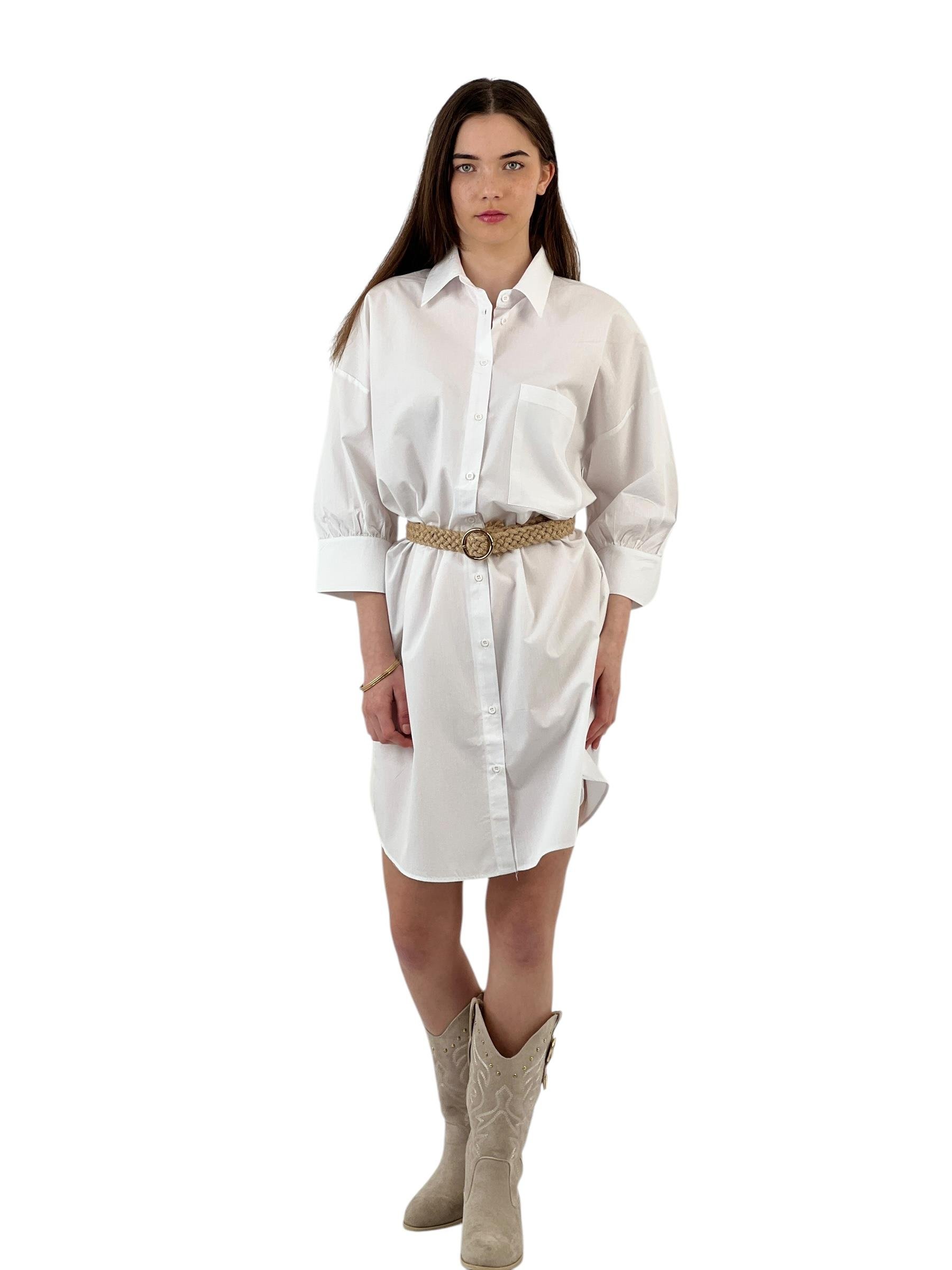 Long Cotton Shirt Dress
