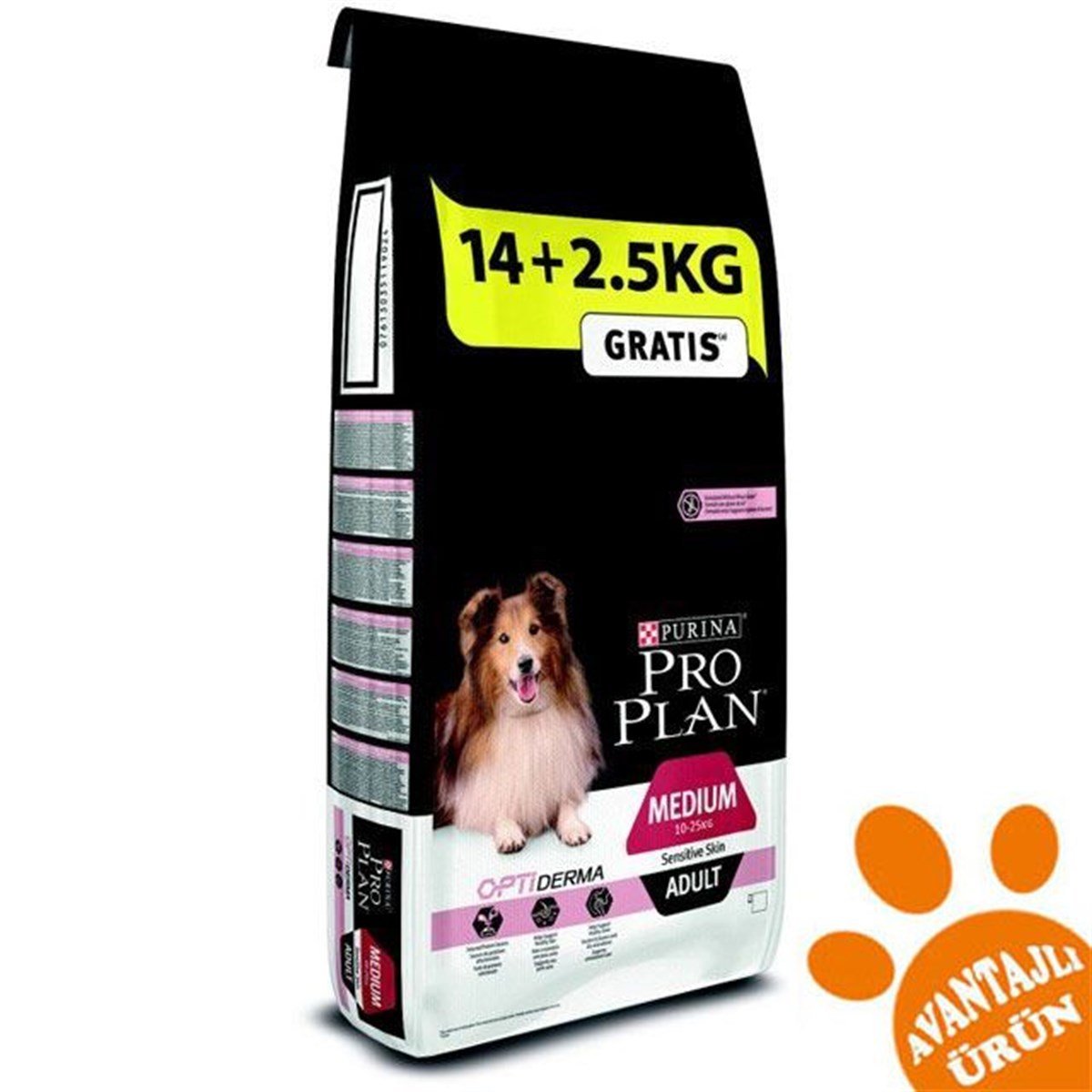 Pro Plan Adult Sensitive Somonlu ve Pirinçli Hassas Yetişkin Köpek Maması  14 Kg (+2,5