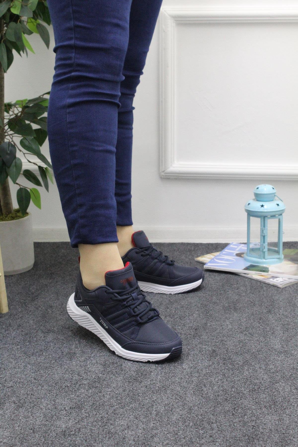 Unisex Lacivert Bağcıklı Spor Ayakkabı 24865