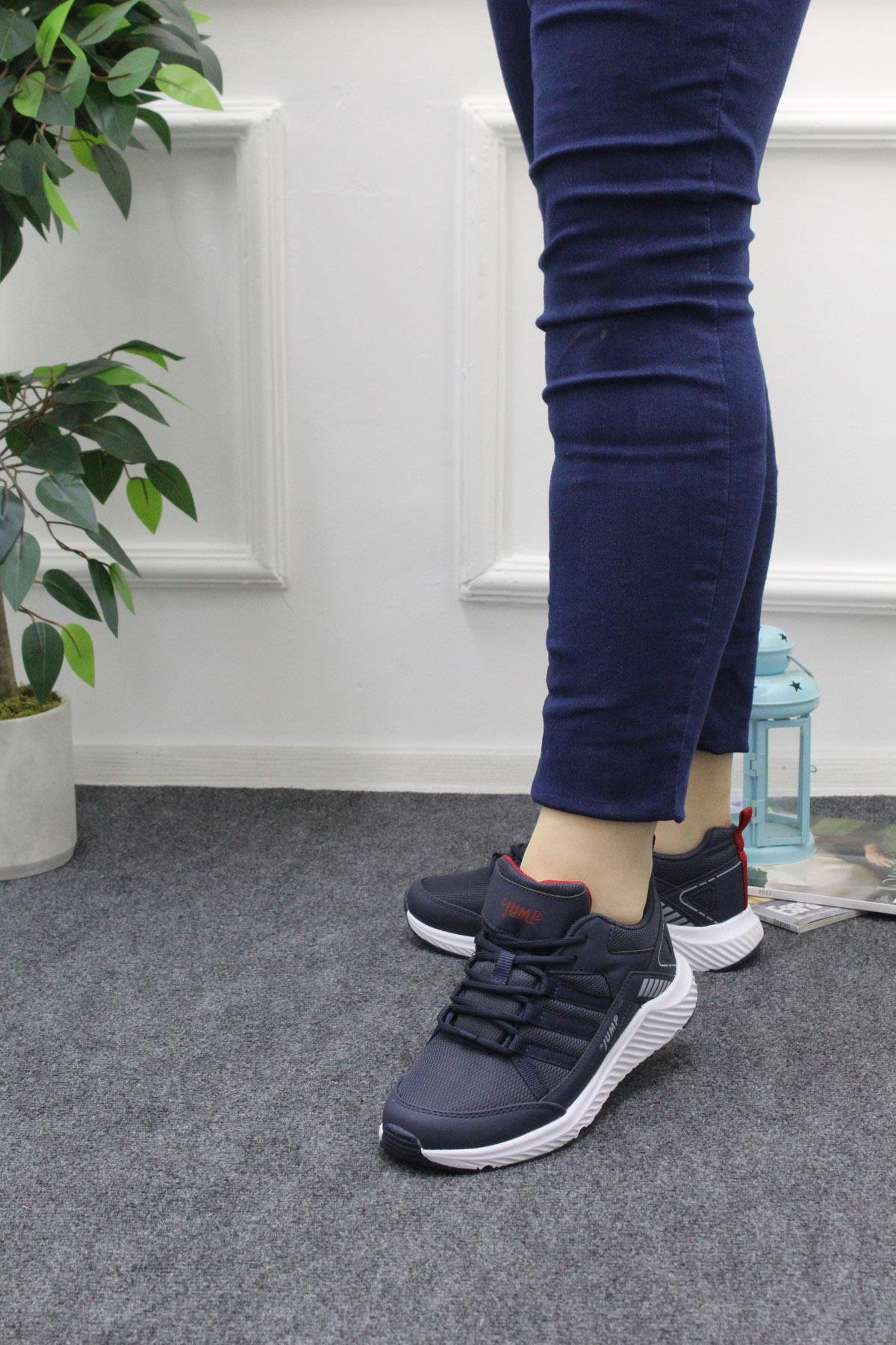 Unisex Lacivert Bağcıklı Spor Ayakkabı 24865