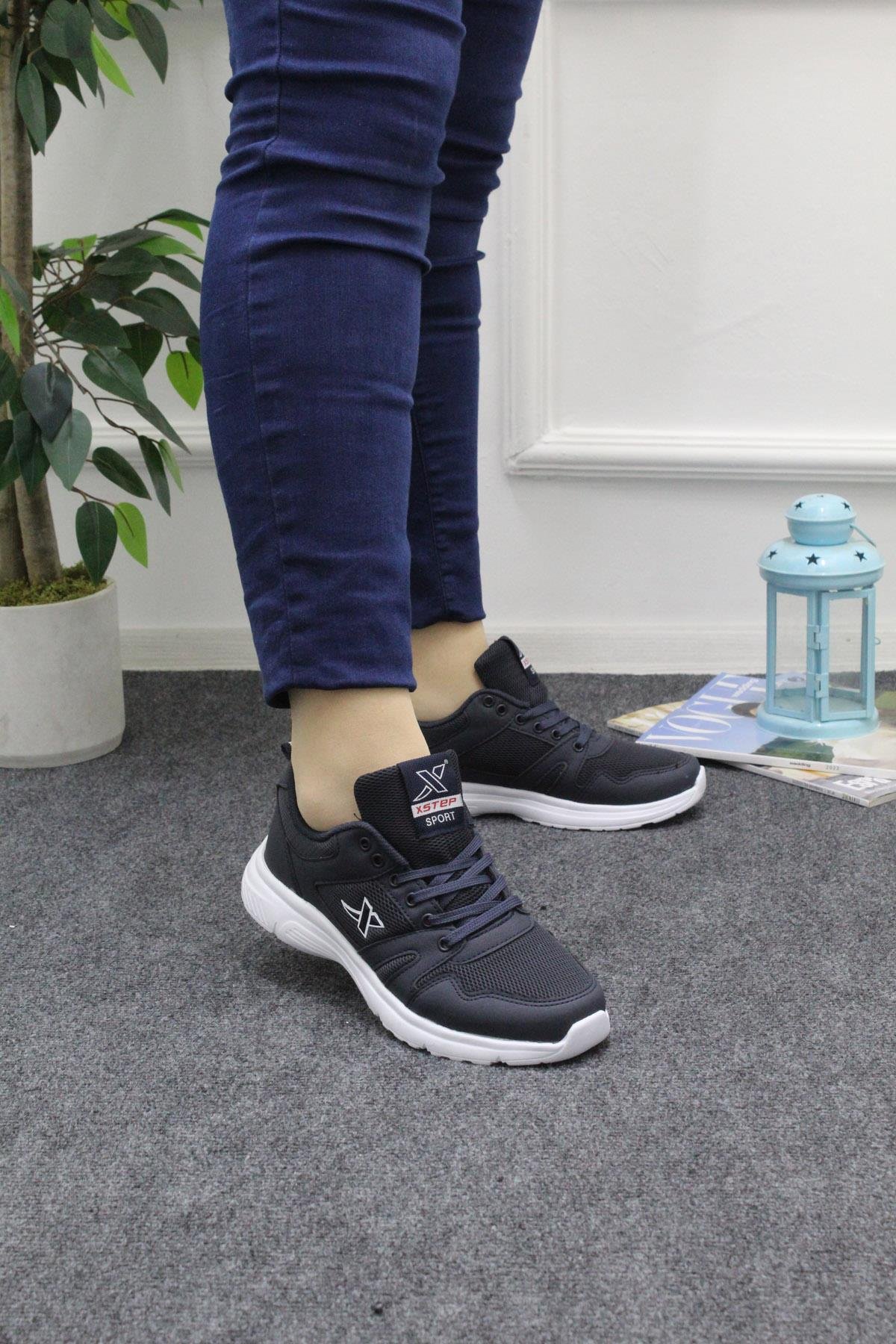 Unisex Bagcıklı Ortapedik Lacivert Spor Ayakkabı knt-001