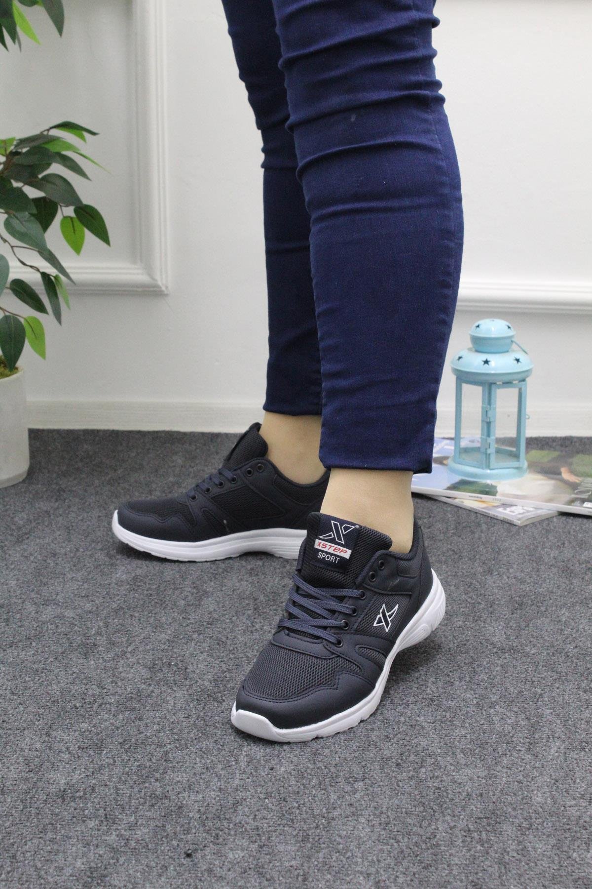 Unisex Bagcıklı Ortapedik Lacivert Spor Ayakkabı knt-001