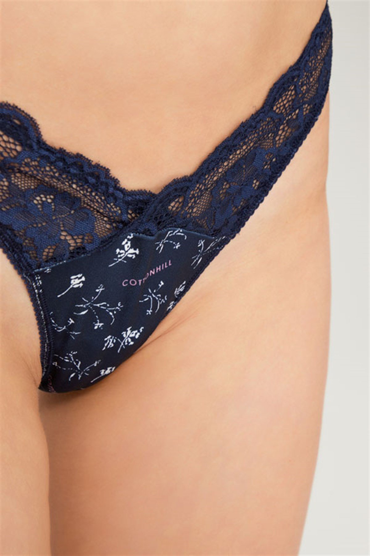 Patterned Velvet Women Thong with Adjustable Waistband CH6082 - Cottonhill  - Wholesale B2B - The SHOwP