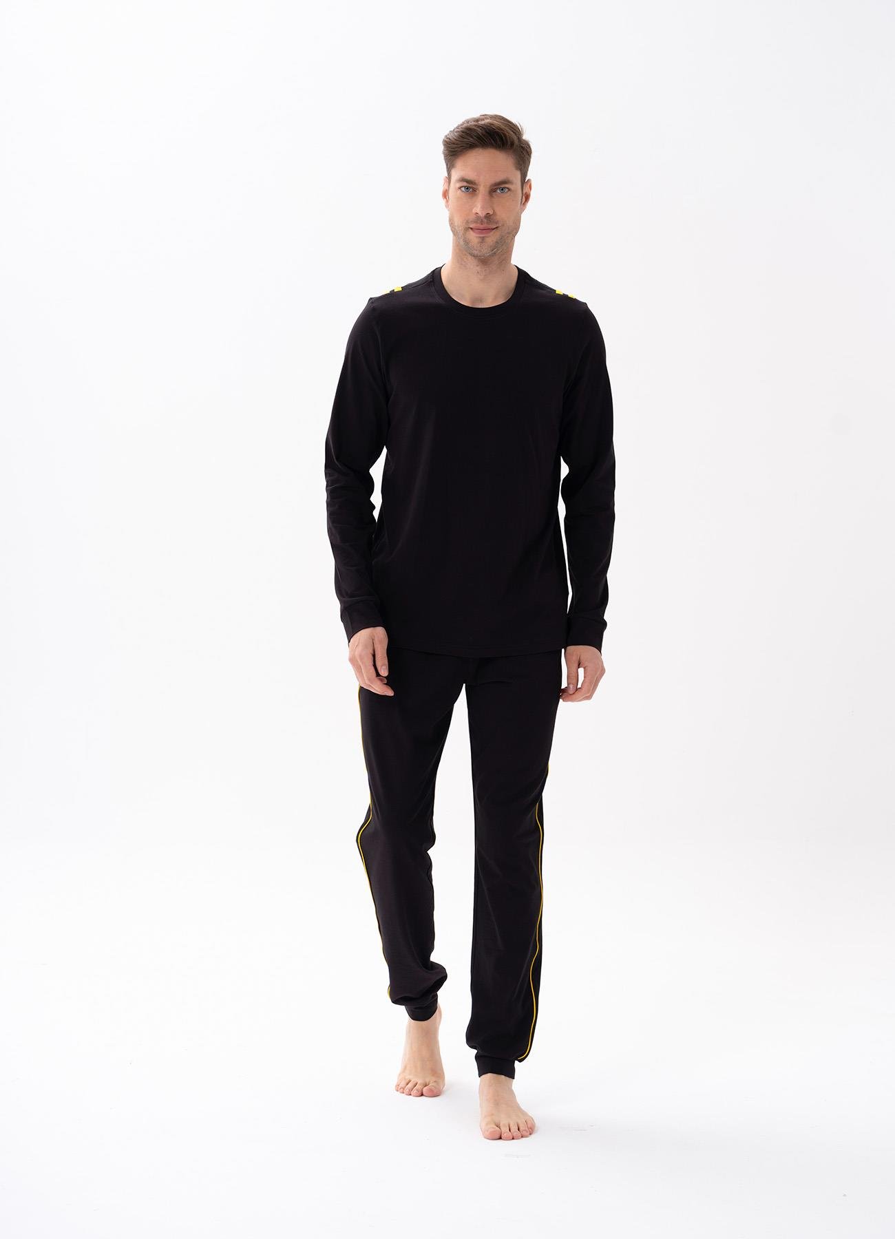 Erkek Siyah Pijama Takımı 15166 | Jiber İç Giyim