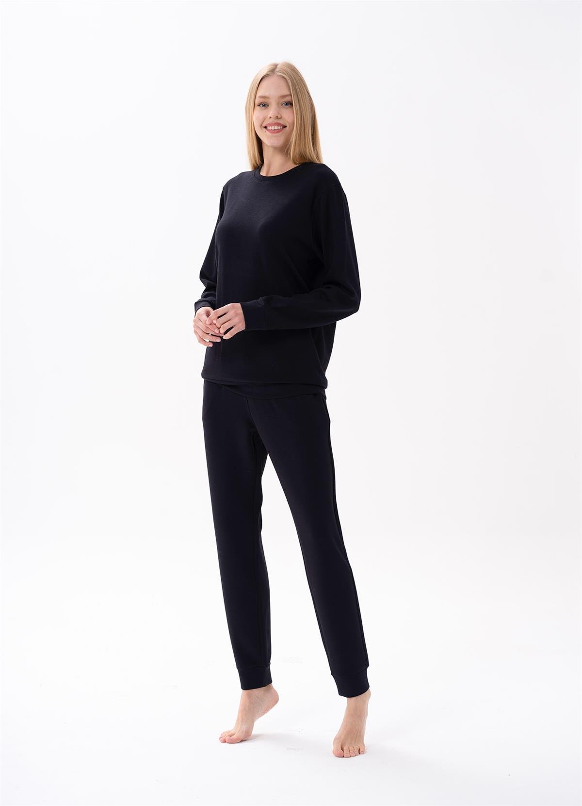 Kadın Siyah Pijama Takımı 10176 | Jiber İç Giyim