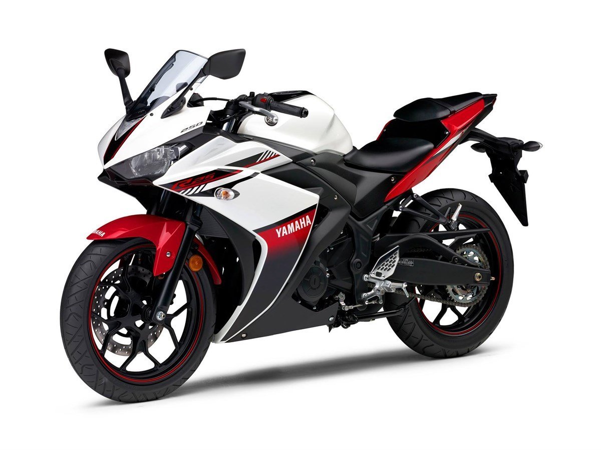 Yamaha Yzf-R25 2016 Kırmızı Motosiklet Beyaz Sticker Etiket Modeli Full  Takım [ Motiker