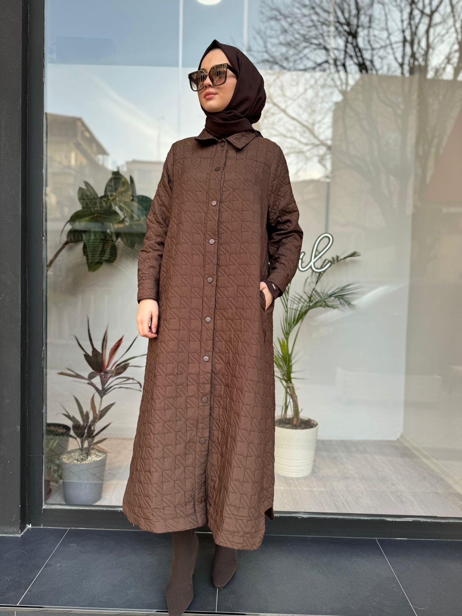 İnvee Kapitone Kap Kahve 6914 - Babilbutik