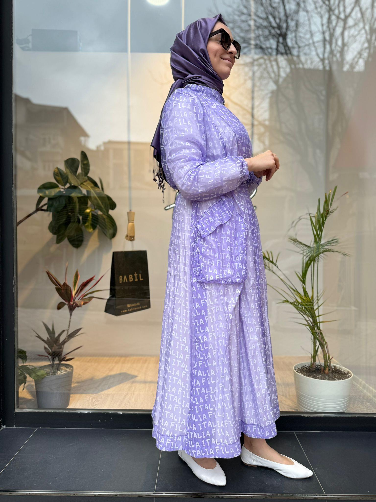 Misswhence Baskılı Kap Lila 35400 - Babilbutik