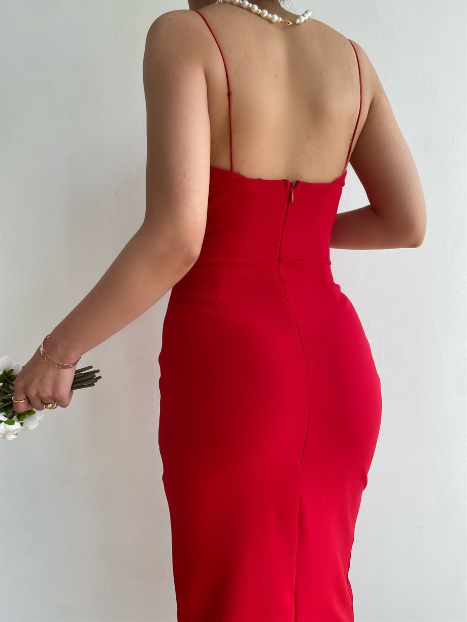 Romance Elbise Kırmızı | Angelmia.com.tr