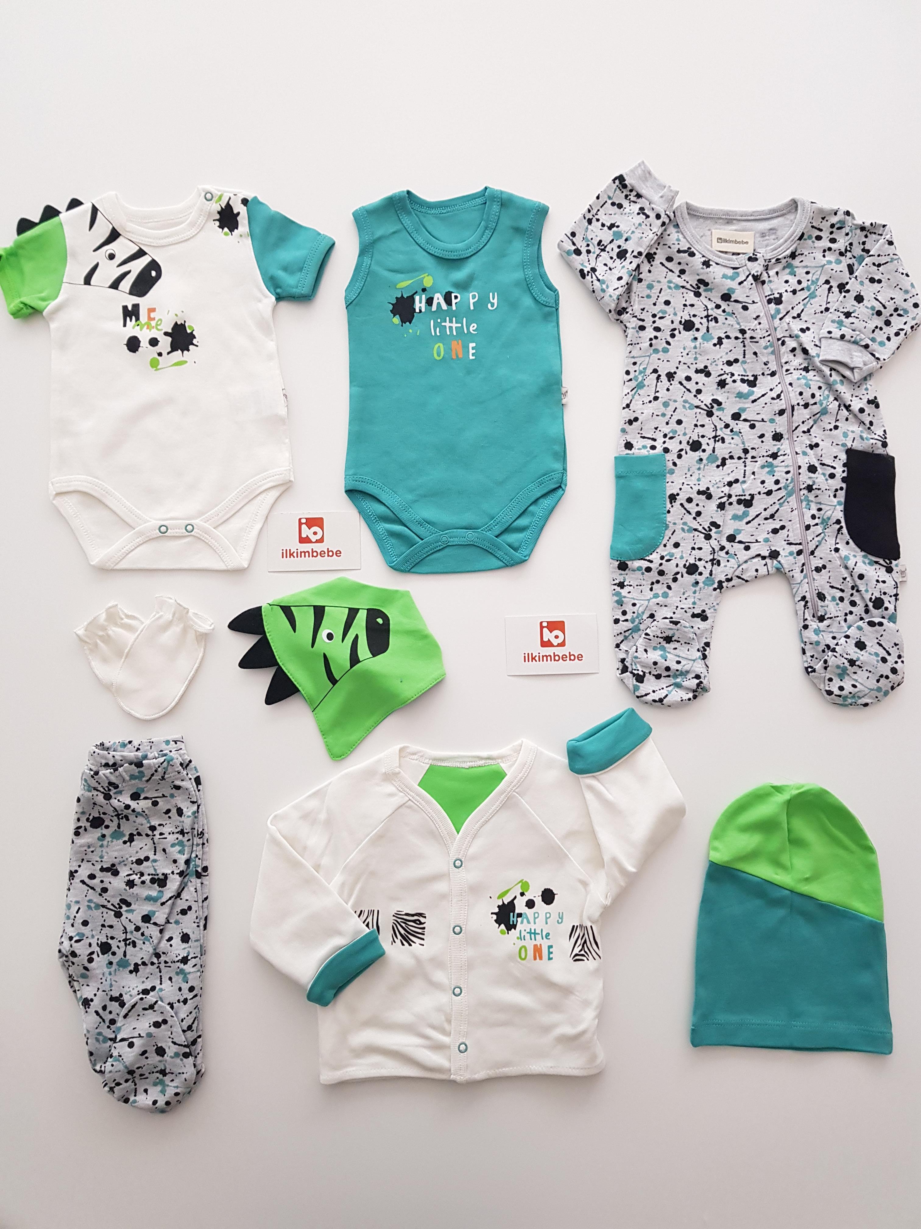 Zebra 8li Yenidoğan Bebek Hastane Çıkışı Seti