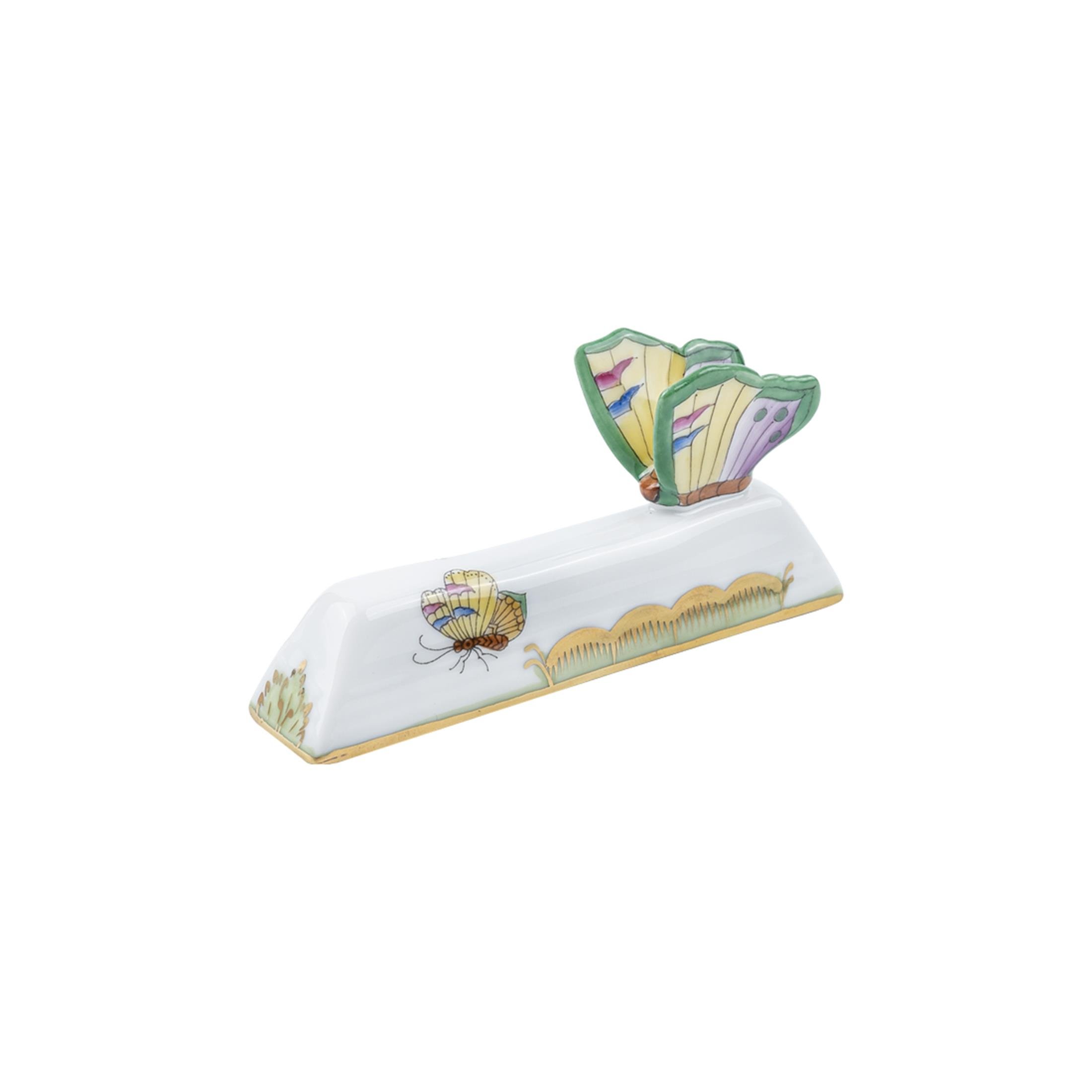 HEREND Knife Rest Queen Victoria Colorful