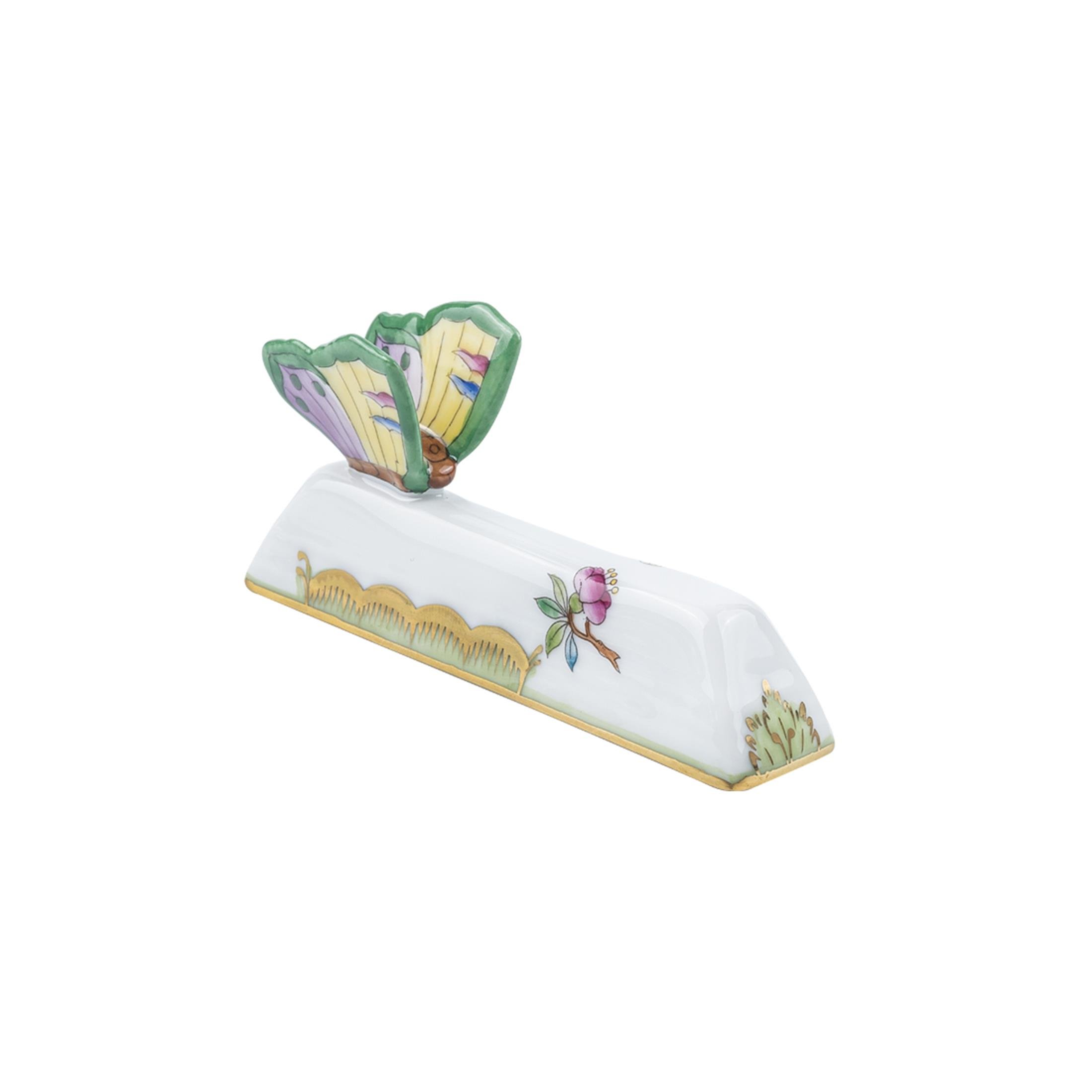 HEREND Knife Rest Queen Victoria Colorful