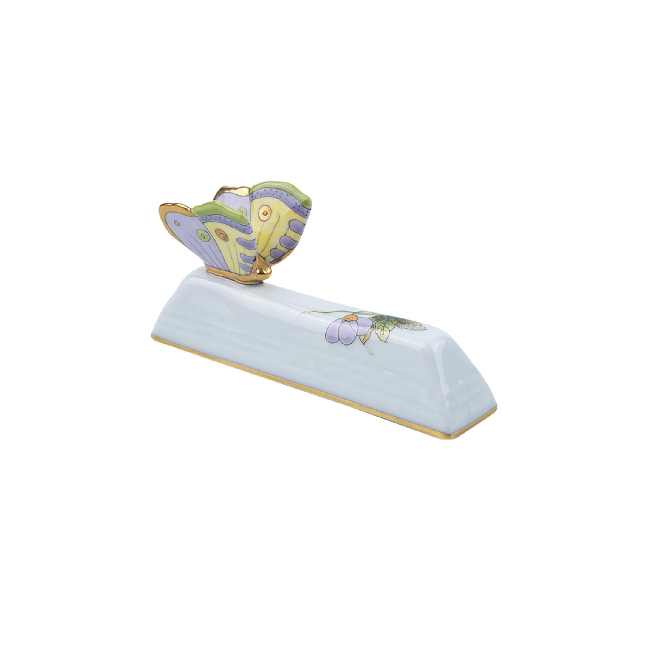 HEREND Knife Rest Victoria Lilac Green