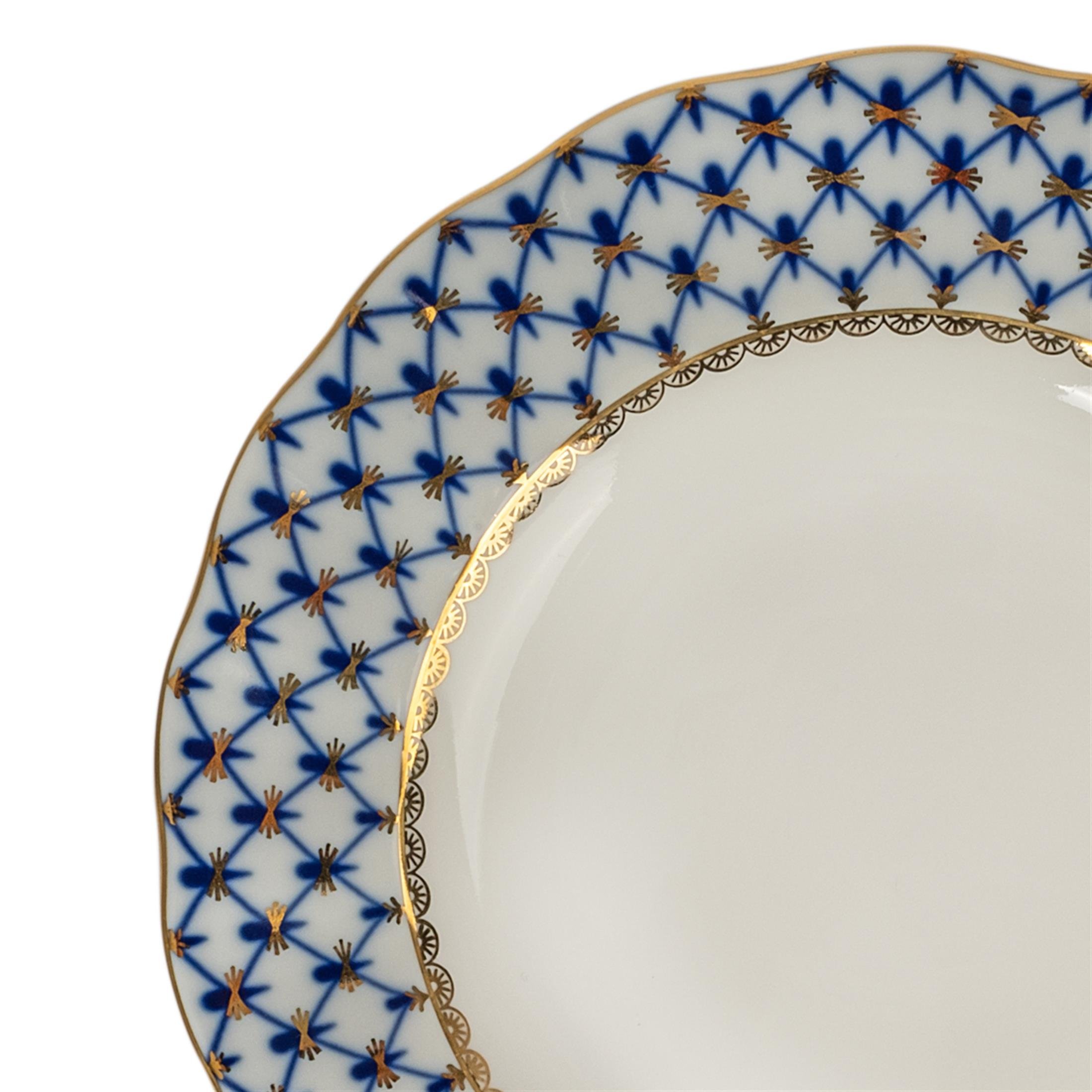 IMPERIAL PORCELAIN Pasta Tabağı 20 cm Cobalt net Mavi
