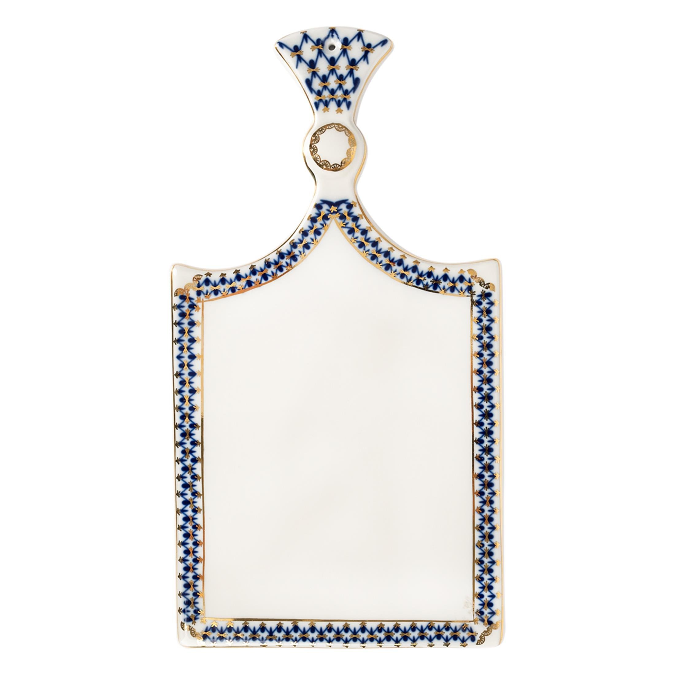 IMPERIAL PORCELAIN Peynir Tabağı 33,5 cm Cobalt net Mavi