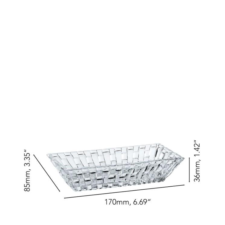 NACHTMANN Kase Dikdörtgen 17cm 2li Set Bossa Nova Şeffaf