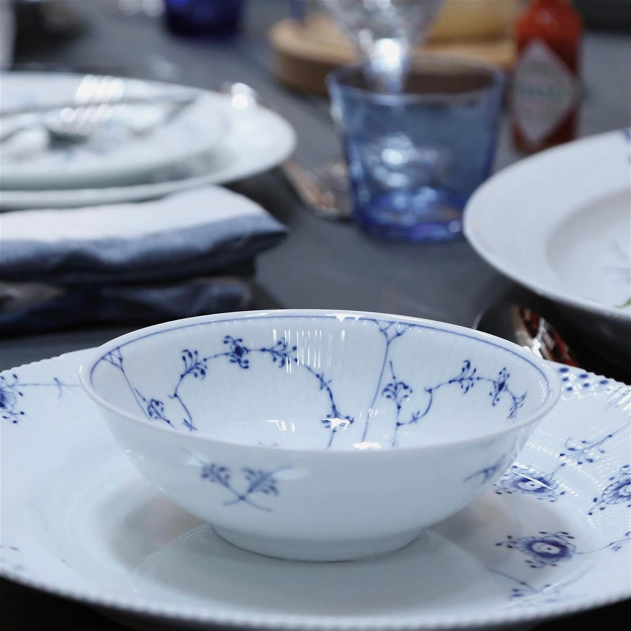 ROYAL COPENHAGEN Kase 350 ml Blue Fluted Plain