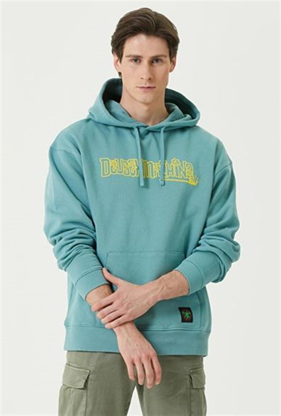 Deus Ex Machina Kapu onlu Sweatshirt Half Speed Mint Ye ili