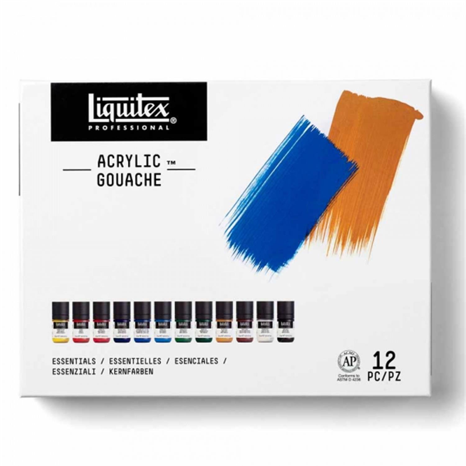 Liquitex Professional Acrylic Goauche Akrilik Guaj Boya Set 12x22ml  Essentials