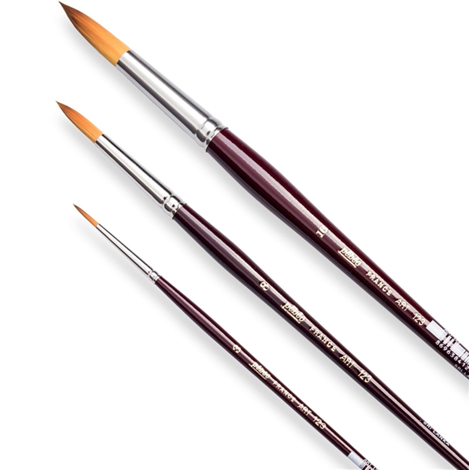Pebeo Series 123 Synthetic Bristle Round Watercolor Brushes