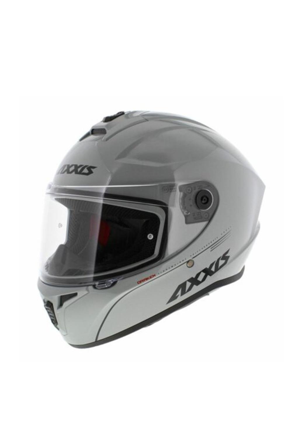 Axxis FF112D Draken S Solid V.2 A2 Gloss Gray Kask XL BEDEN (ÇİFT