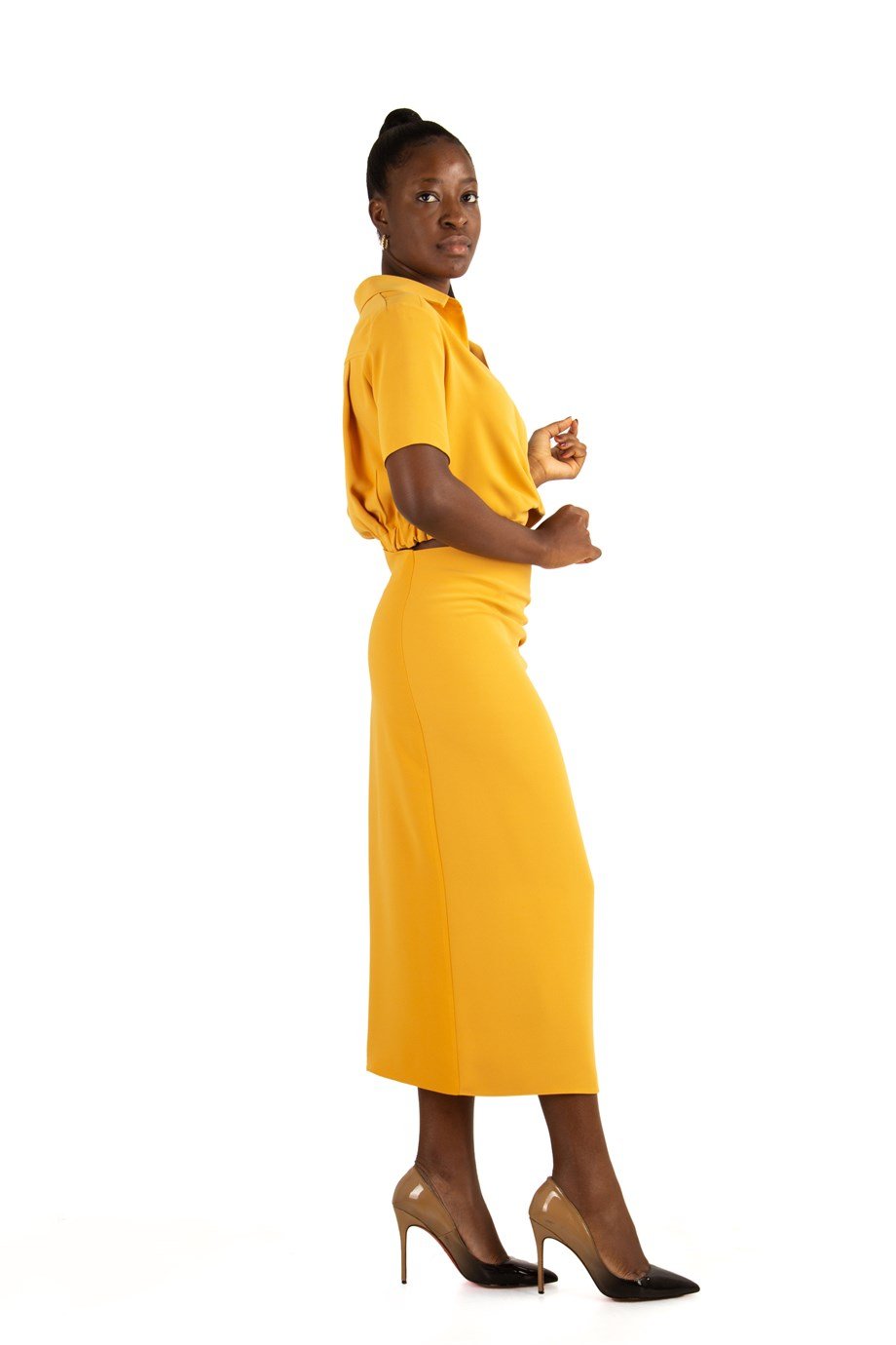 Mustard yellow shop two piece outfit