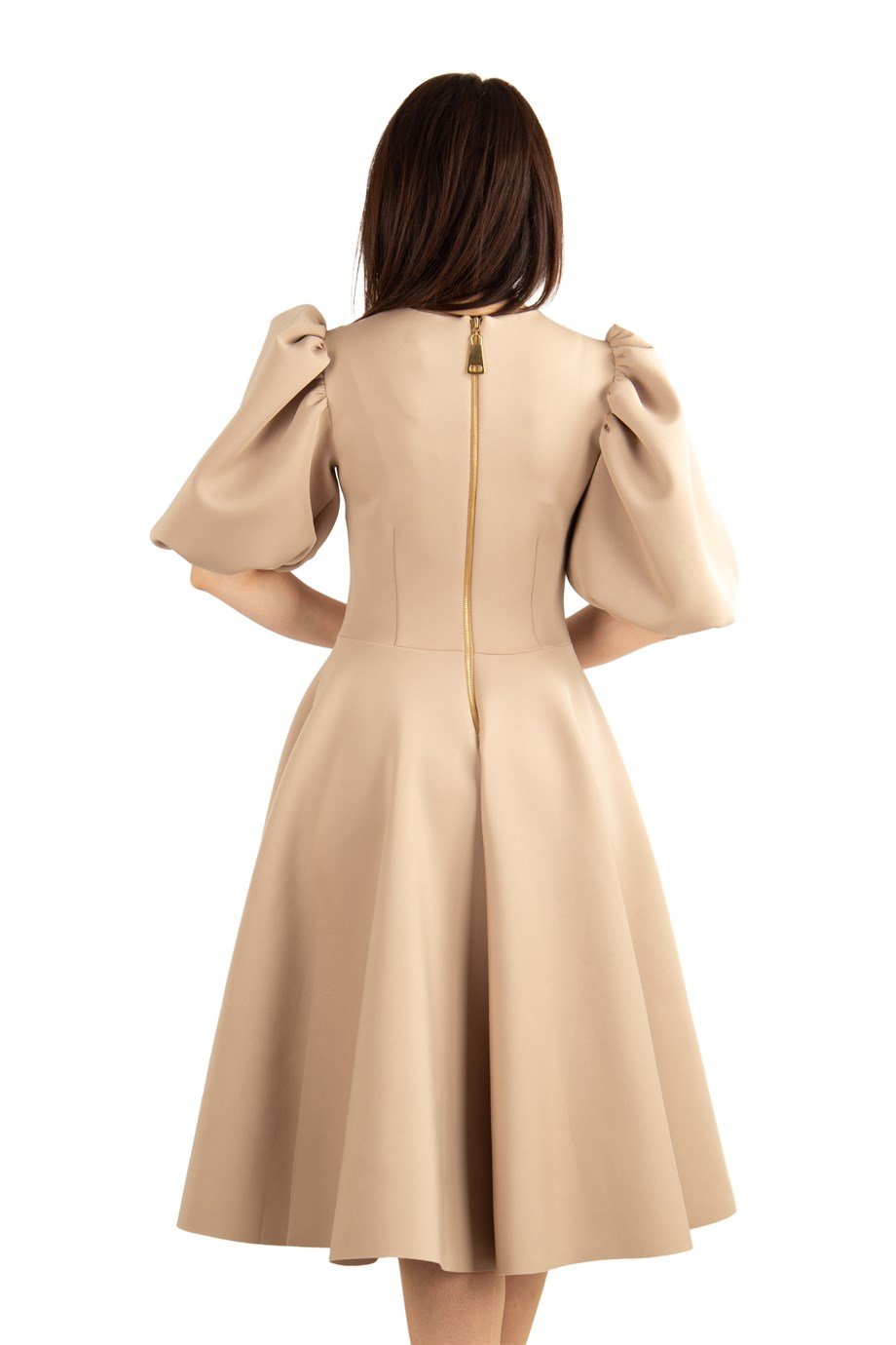 Beige bishop sleeve on sale dress