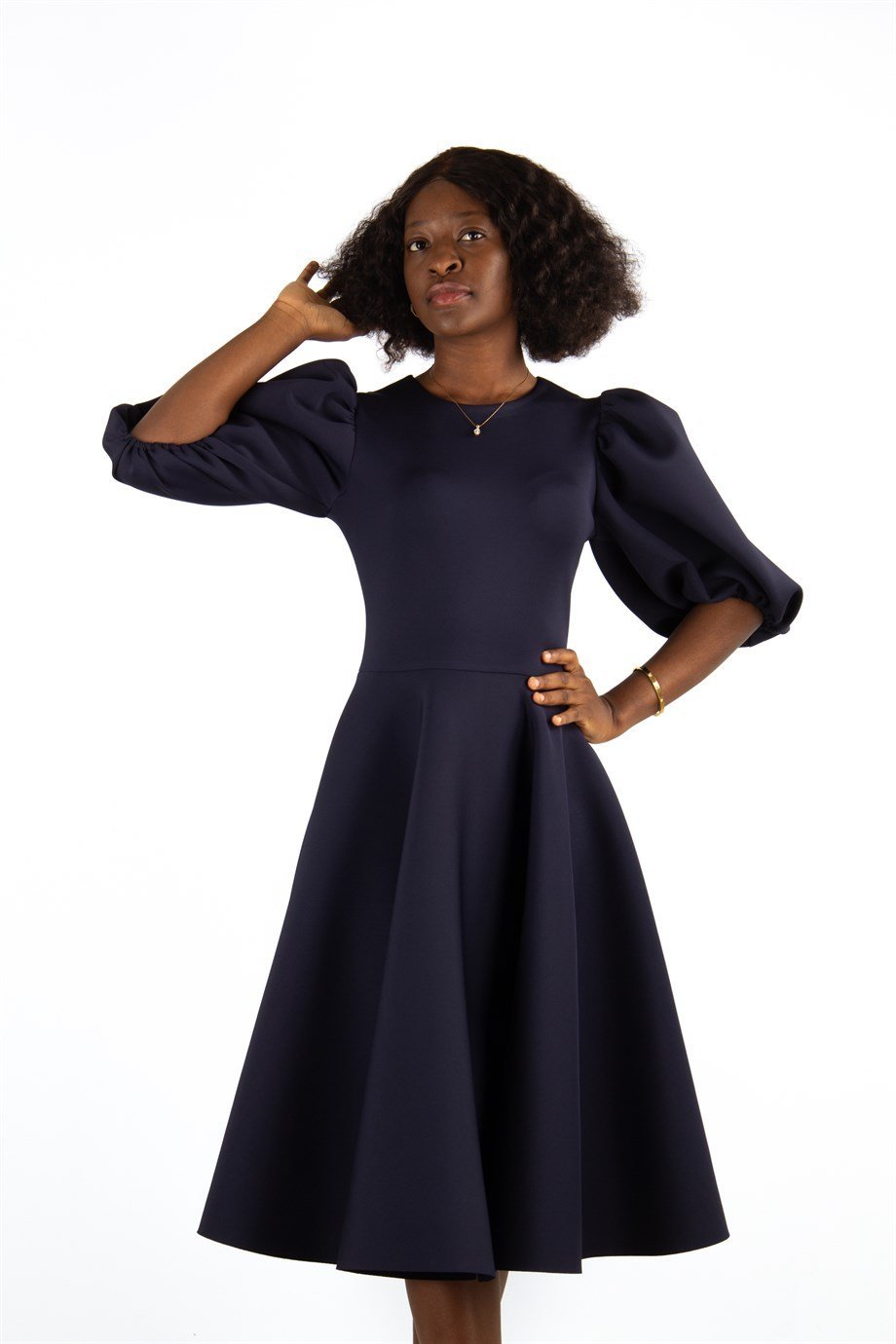Navy blue scuba clearance dress