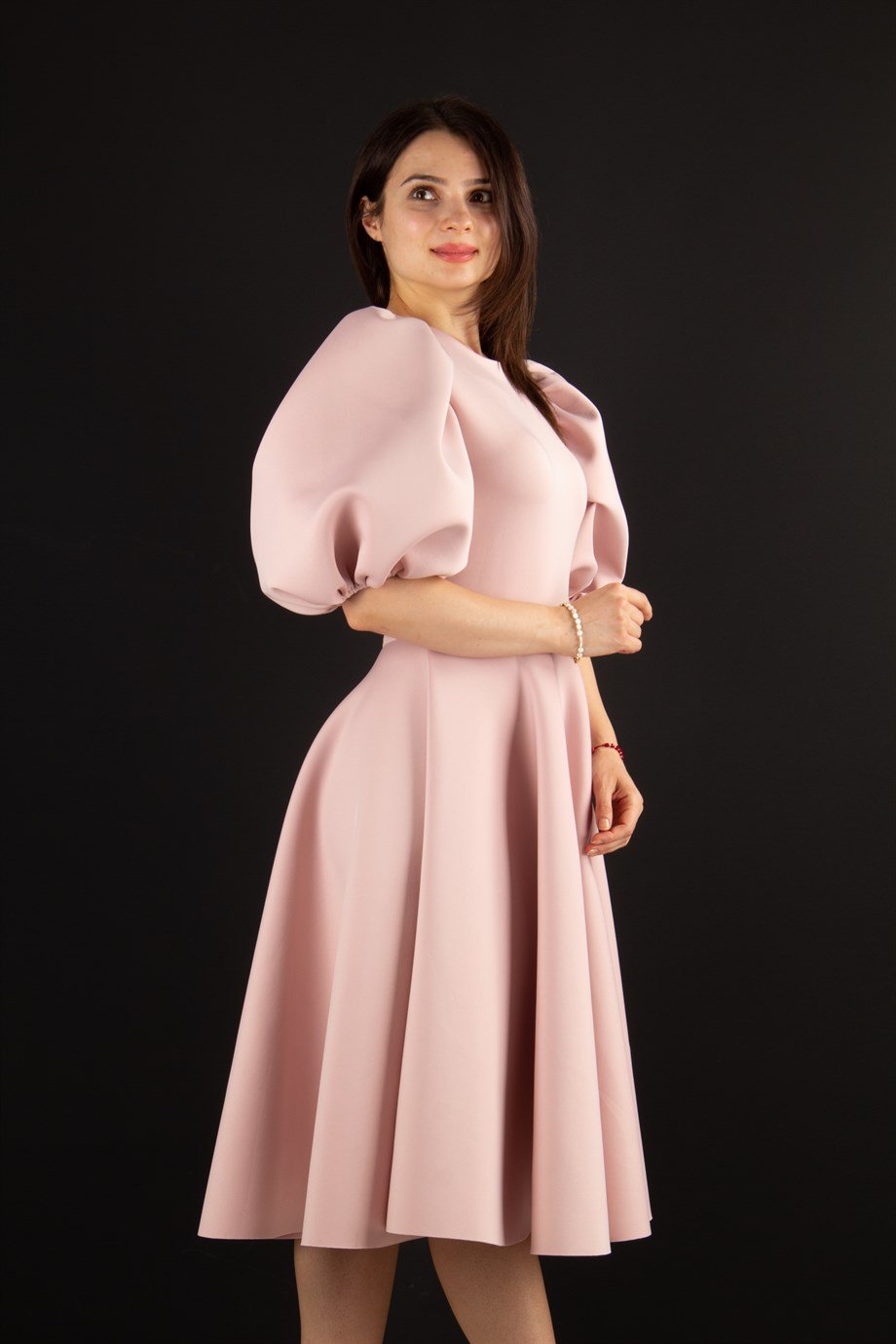 Scuba dress 2025 with sleeves