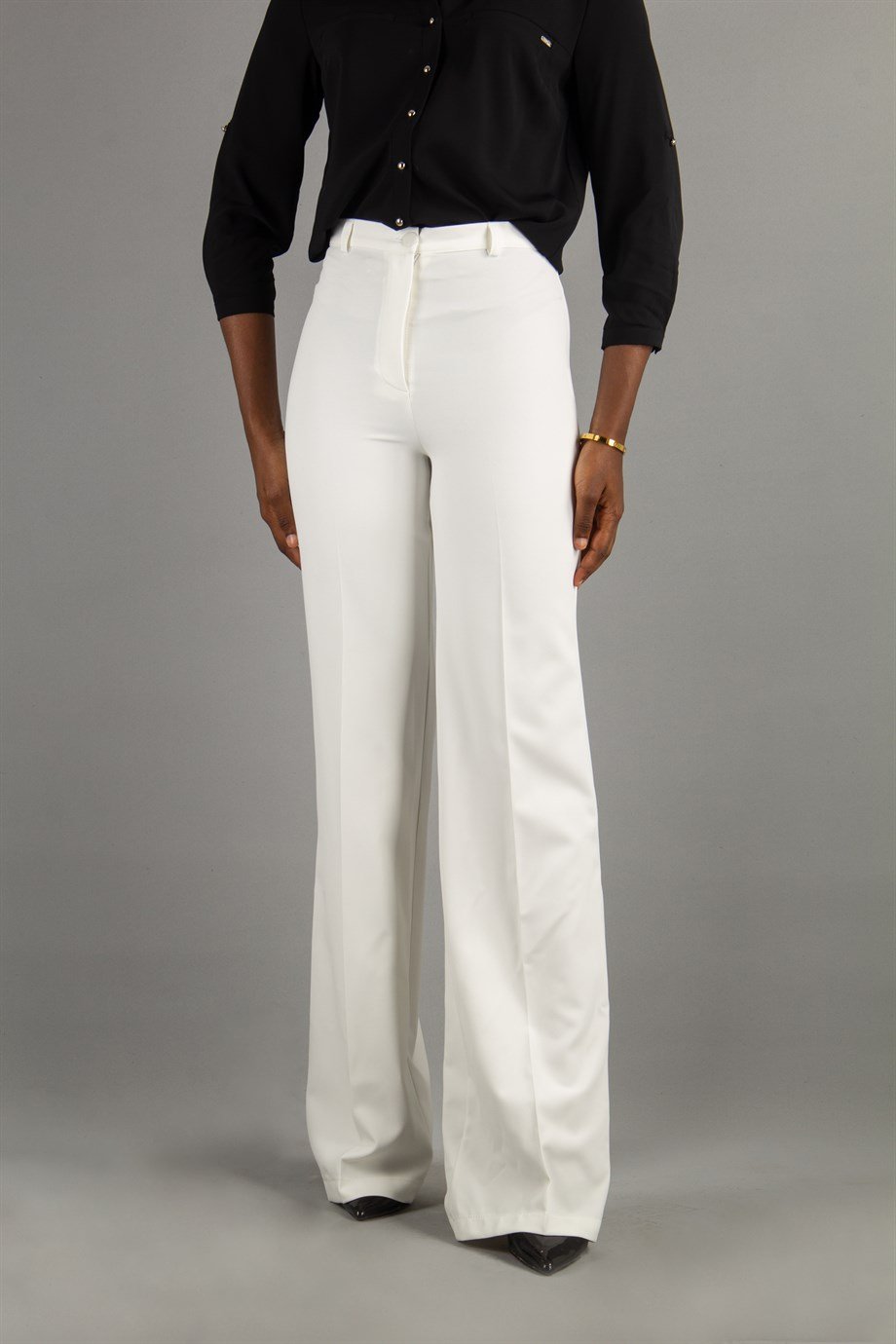 Classic Pants Office Trouser - White - Wholesale Womens Clothing