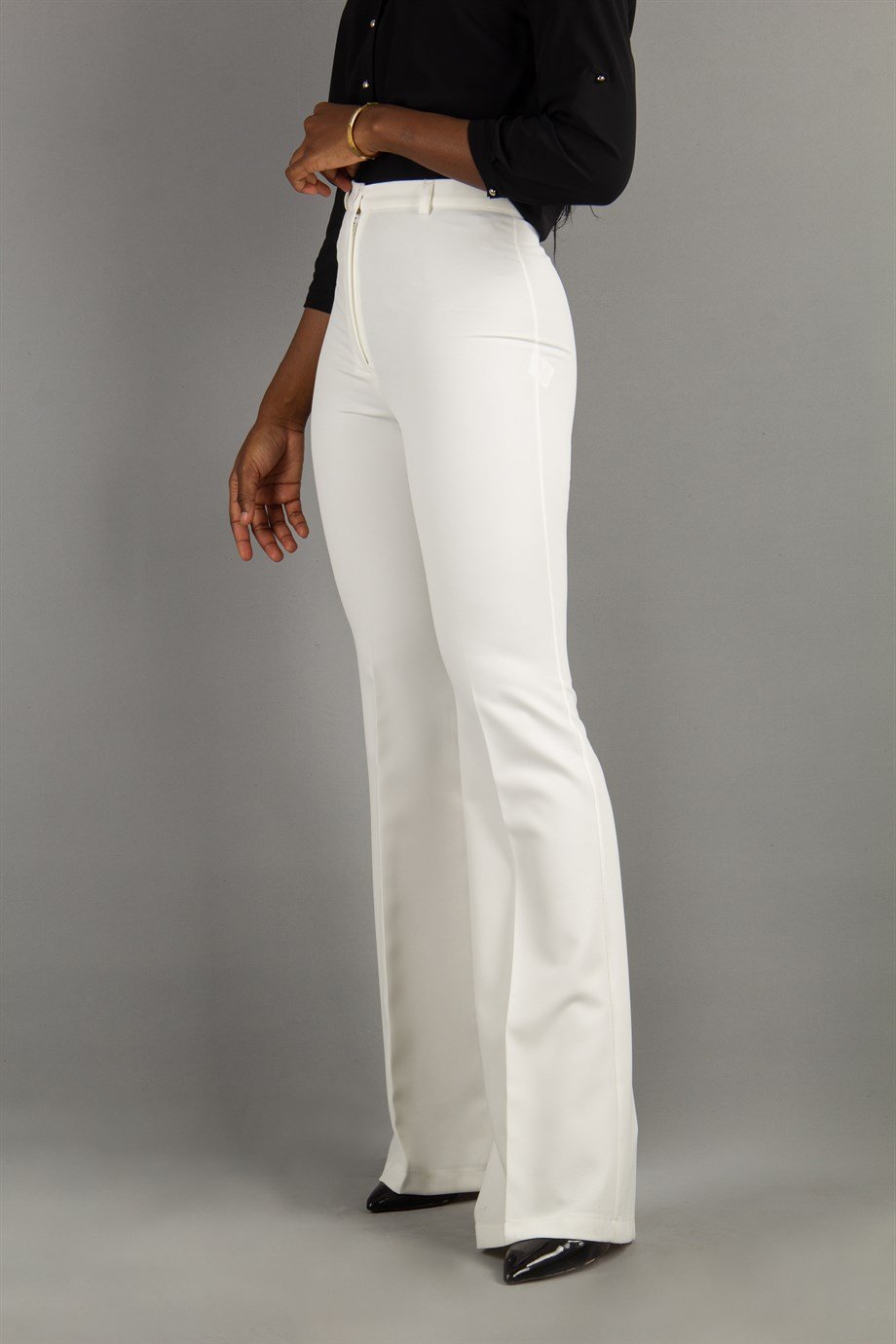 Classic Pants Office Trouser - White - Wholesale Womens Clothing