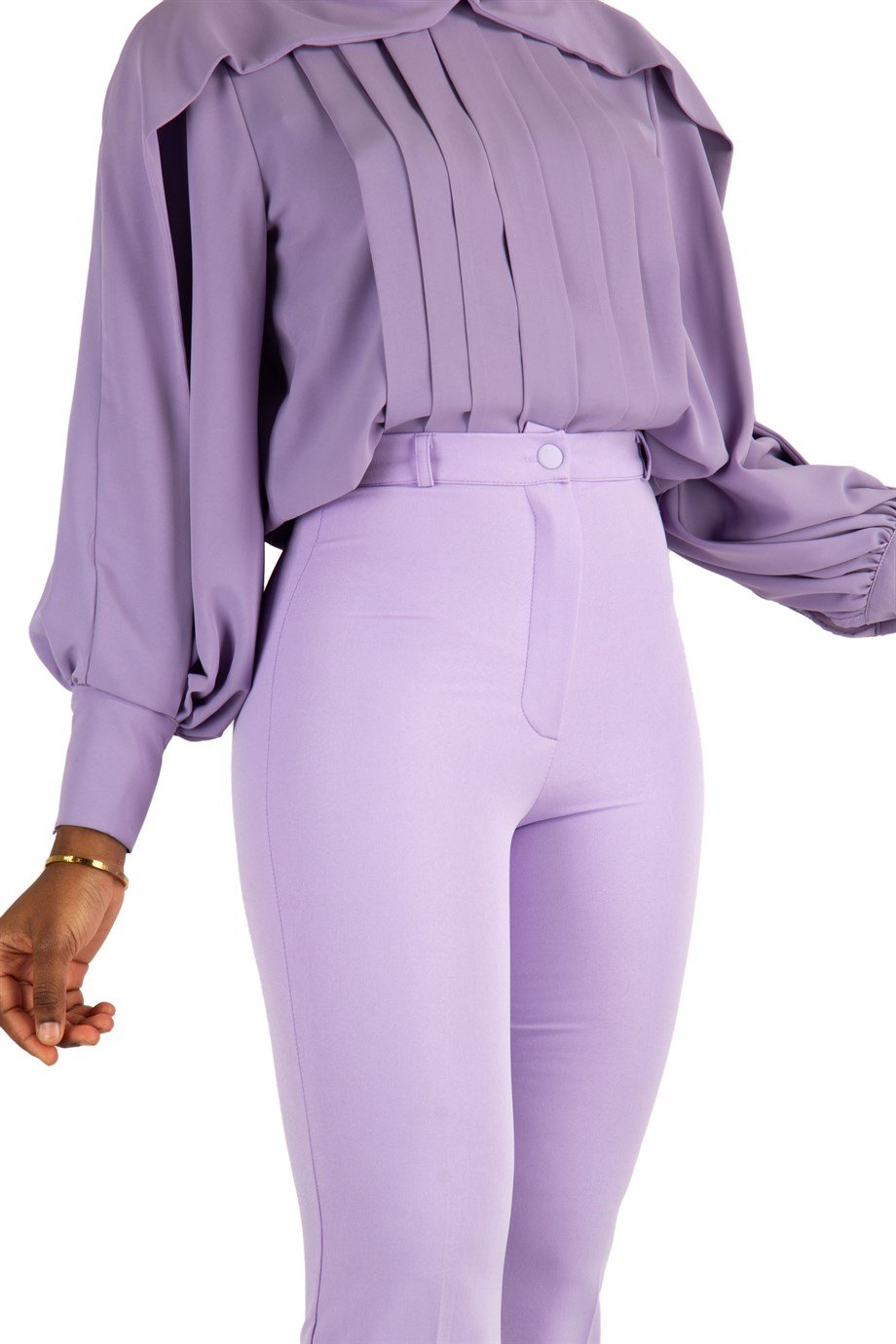 Classic Trouser Office Pant - Lilac - Wholesale Womens Clothing