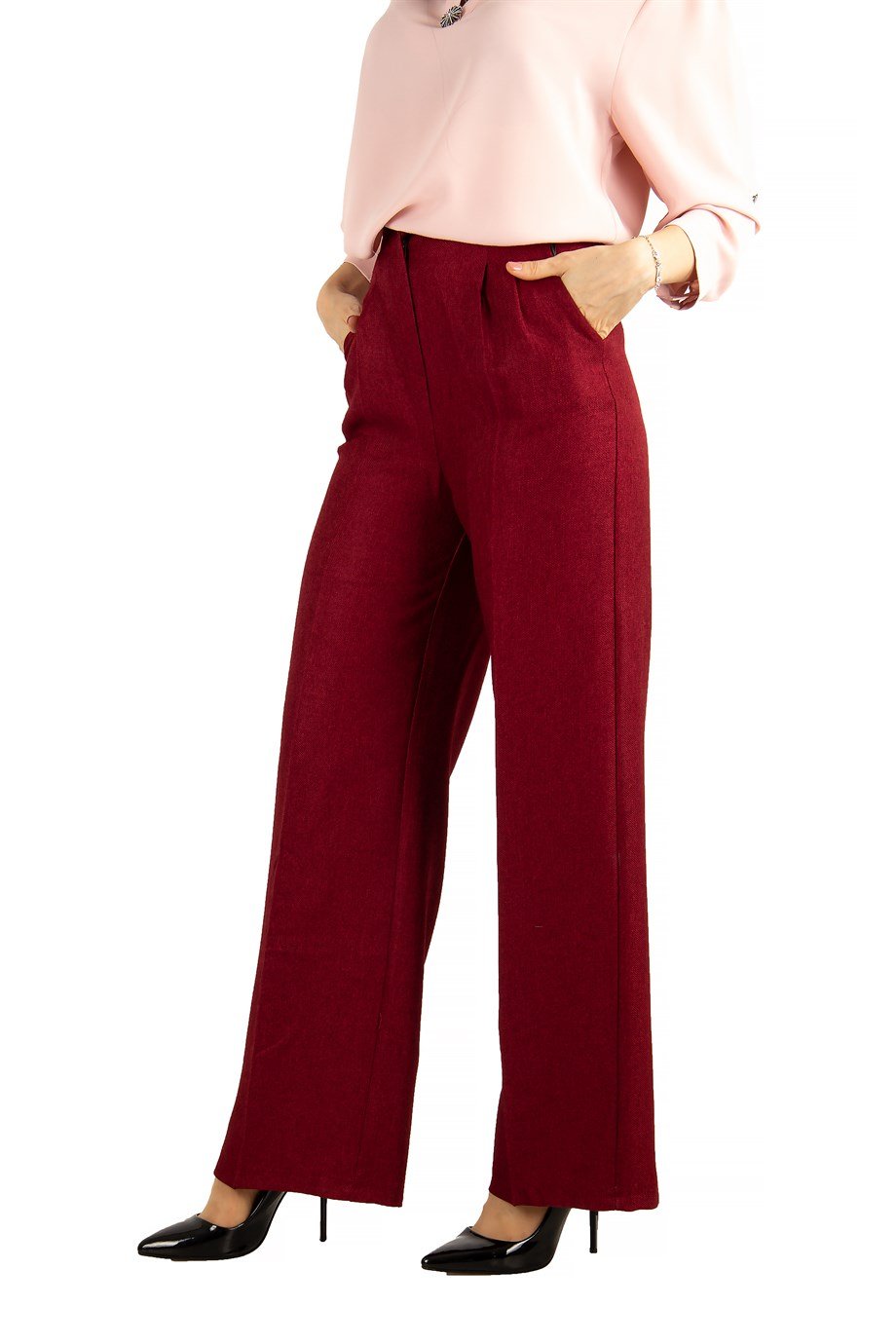 Pantalon Large Classique - Rouge Bordeaux - Vannes