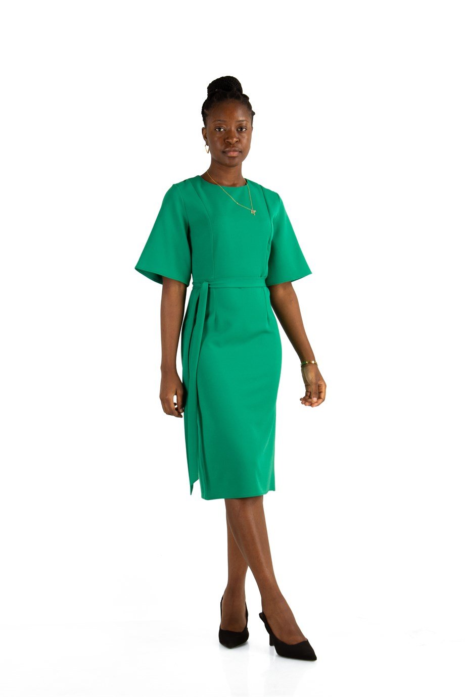 Plain green clearance dress