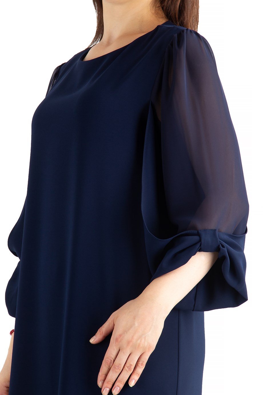 Plain navy outlet dress