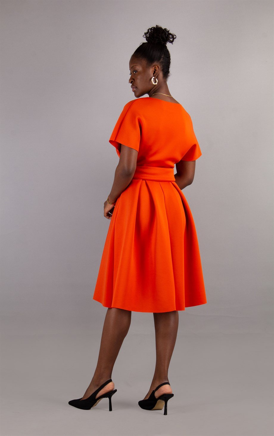 Orange top scuba dress