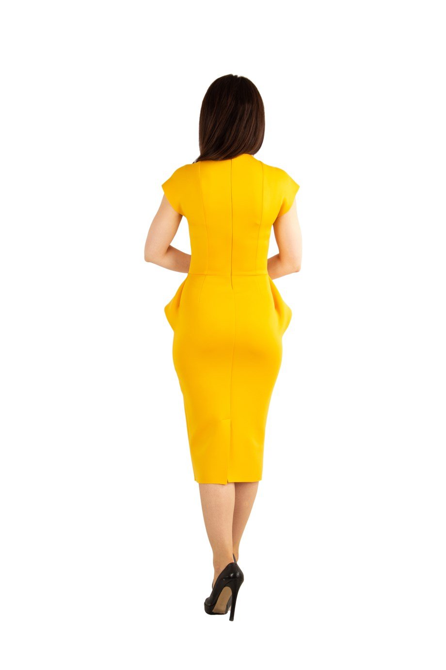 Mustard shop peplum dress