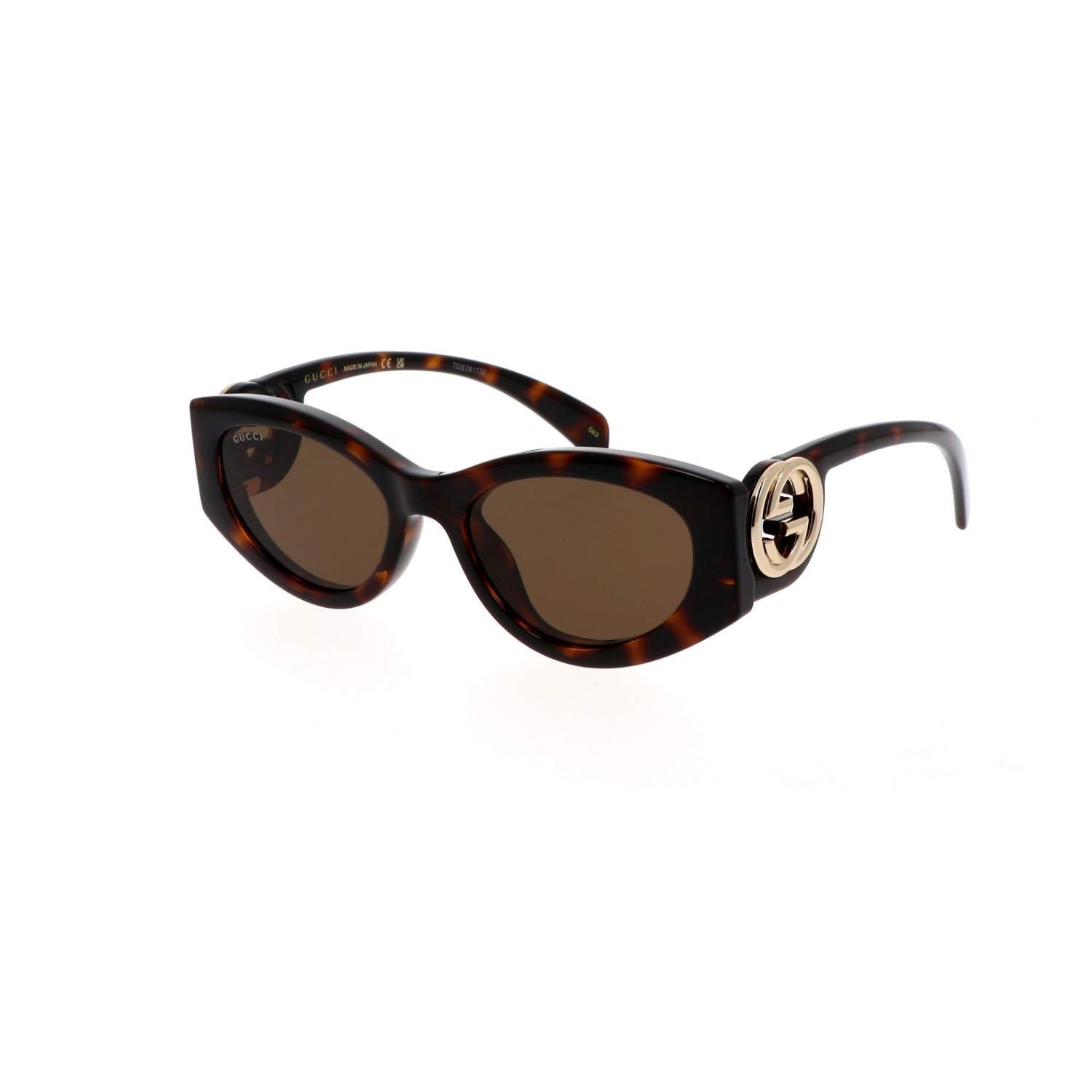 Gucci GG 1691S 002 54 Kadın Cat Eye Kırçıllı Kahverengi Kemi