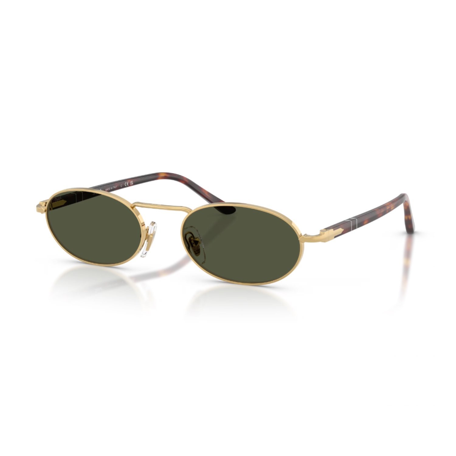 小物 persol Persol PO 1023S 51531 55 Unisex Oval Altın Metal Güneş Gözlü