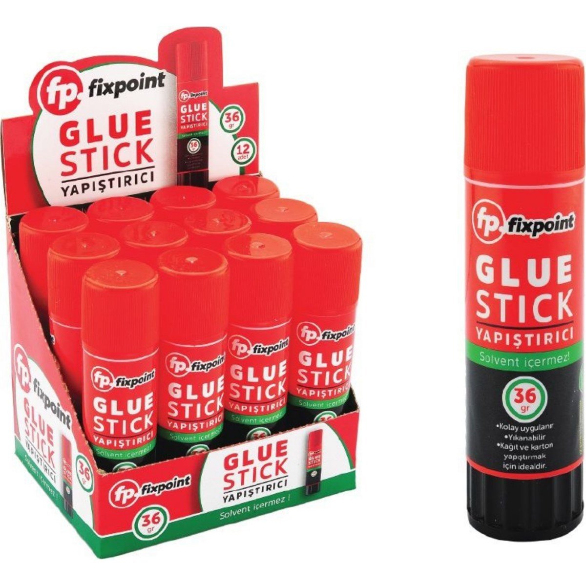 Fixpoint Glue Stick Yapıştırıcı Solvent Uhu Yapıştırıcı İçermez 36 Gr 1  Adet - Nalburun