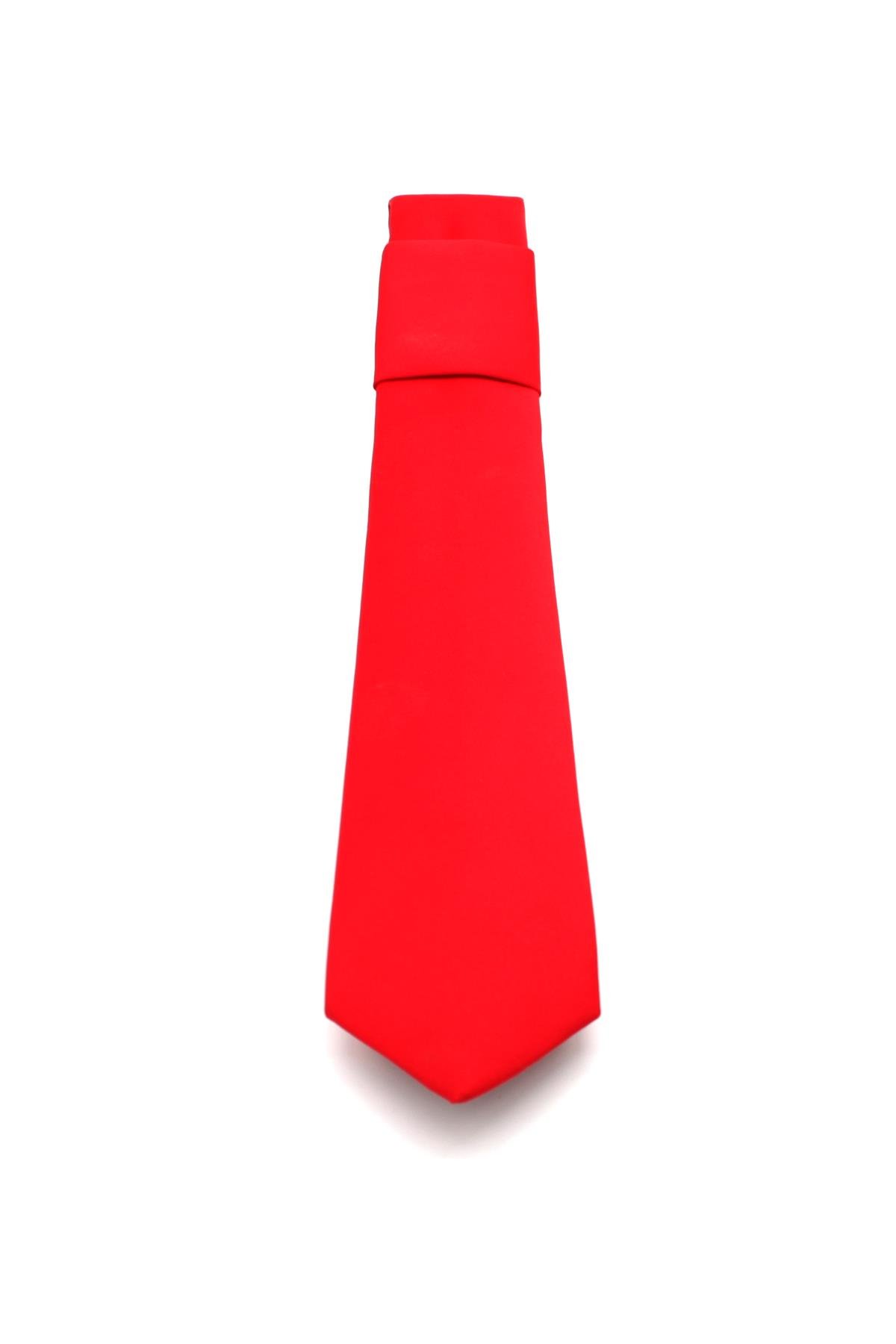 Fitmens | Erkek Gömlek ve Aksesuar Online Alışveriş Mağazası | Erkek Kravat  Mendil Seti K02 - Kırmızı