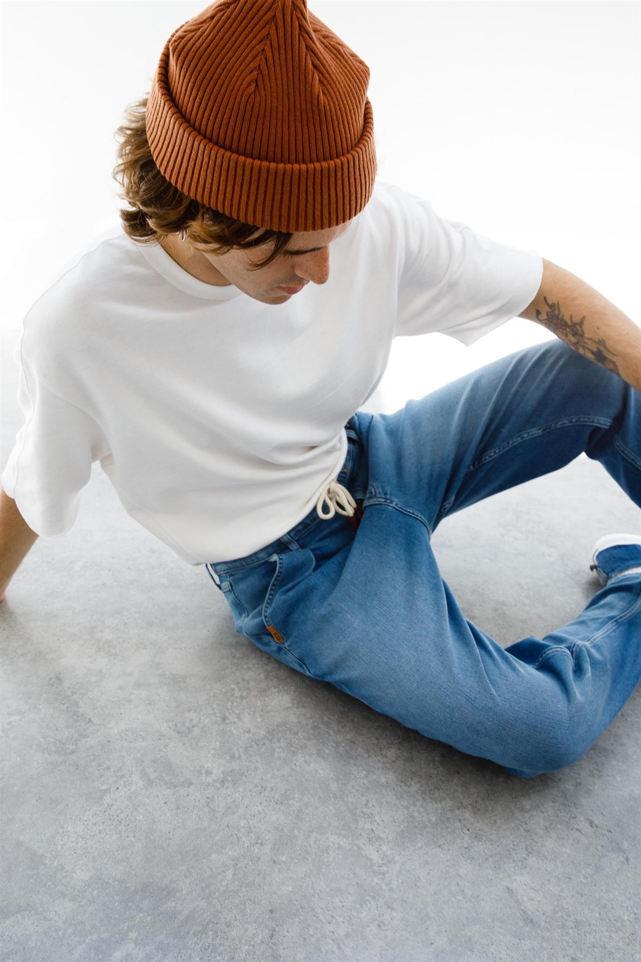 EDWIN Loose Tapered Fit Normal Bel Ac k Indigo Erkek Jean Pantolon
