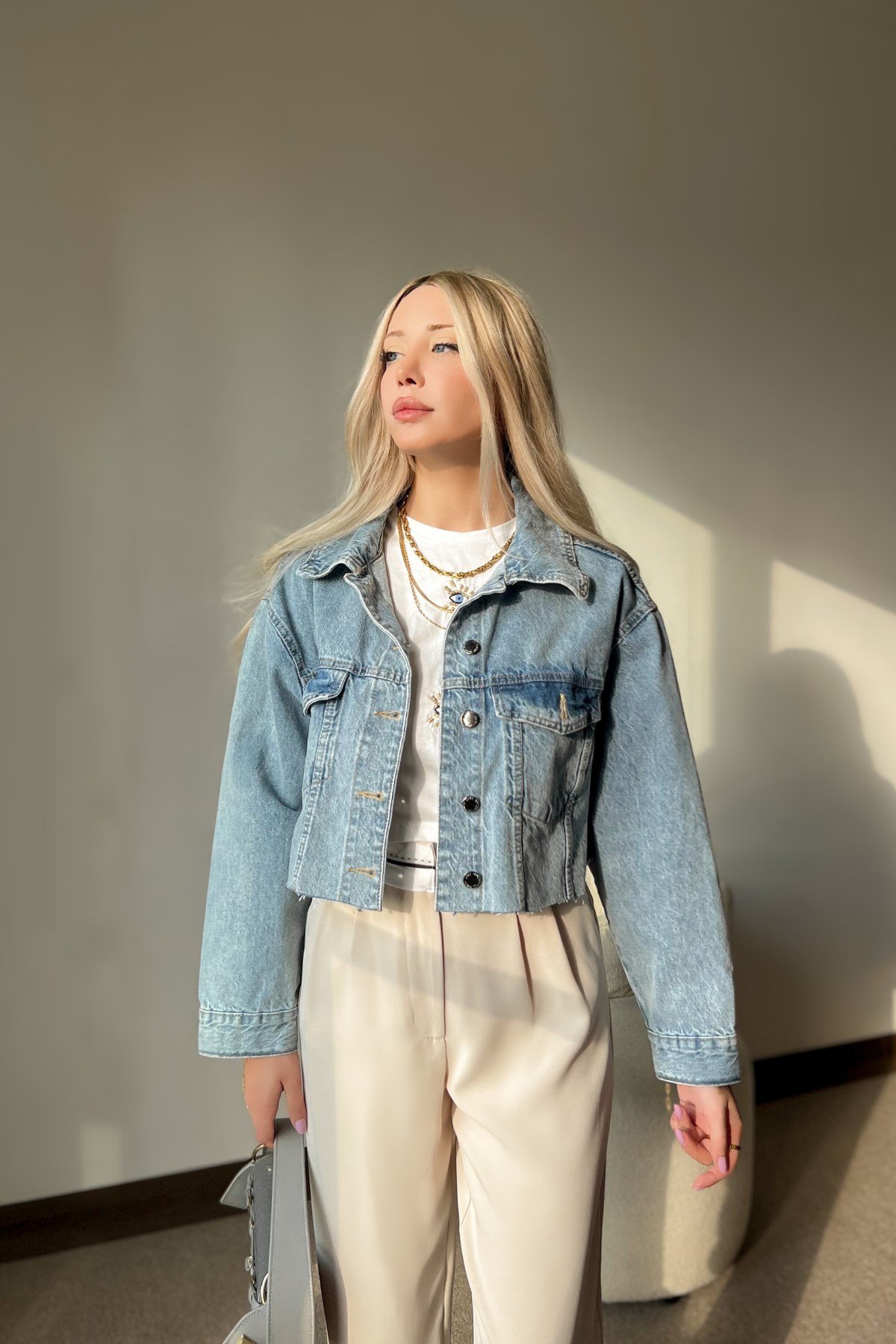 Zara Model Kesik Denim Ceket | Dal Store