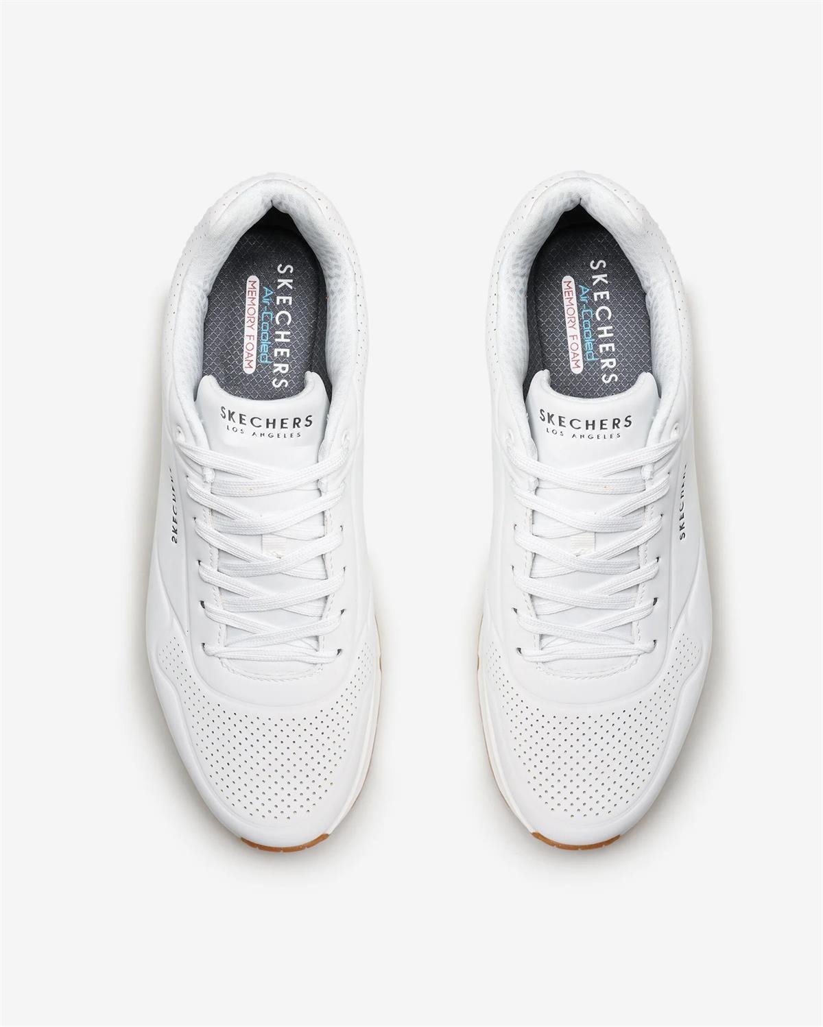 Skechers air cooled memory foam deals beyaz