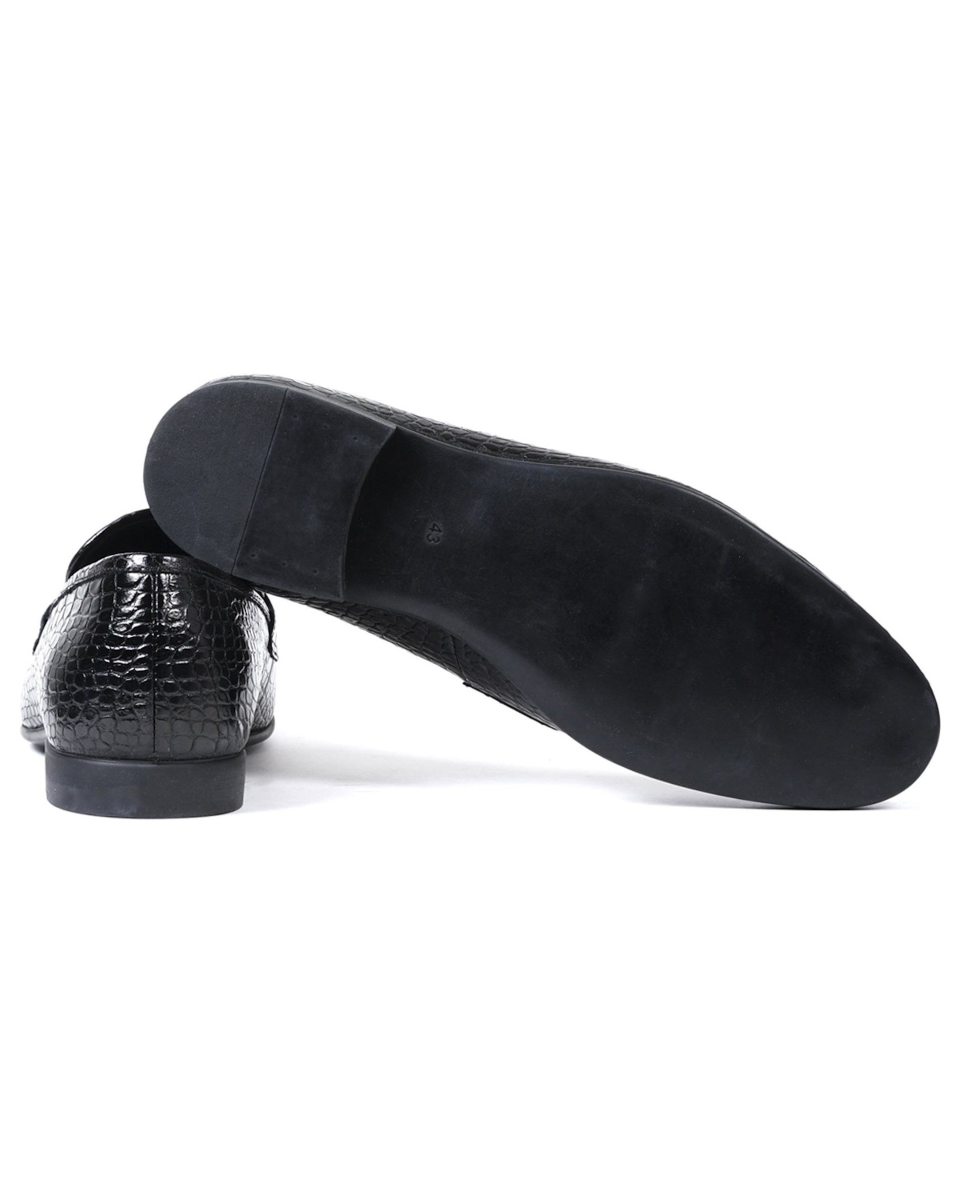 Fantasie Black Crocodile Pattern Genuine Leather Classic Men Shoe