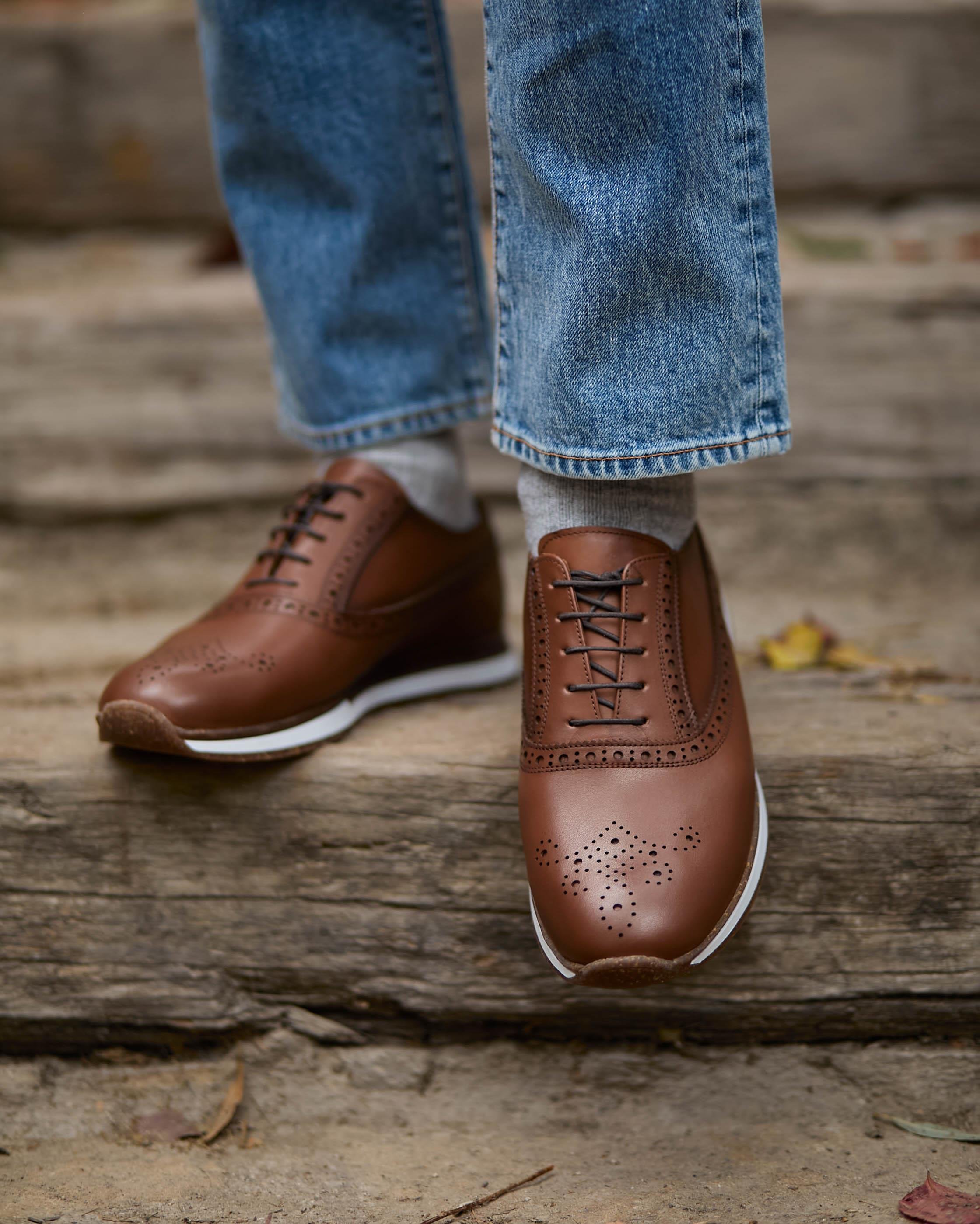 Presto Brown Genuine Leather Classic Men s Shoes