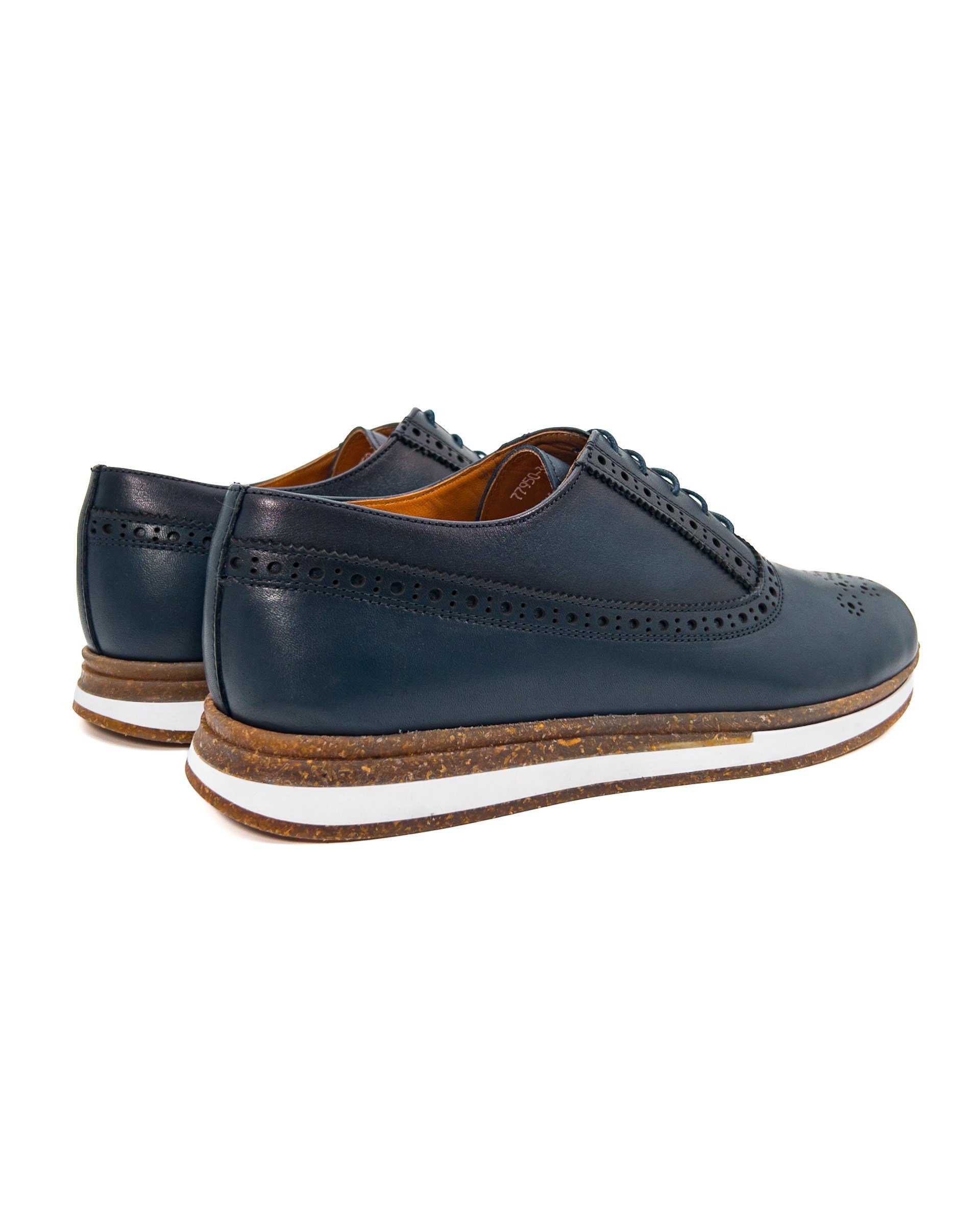 Presto Navy Blue Genuine Leather Classic Men s Shoes