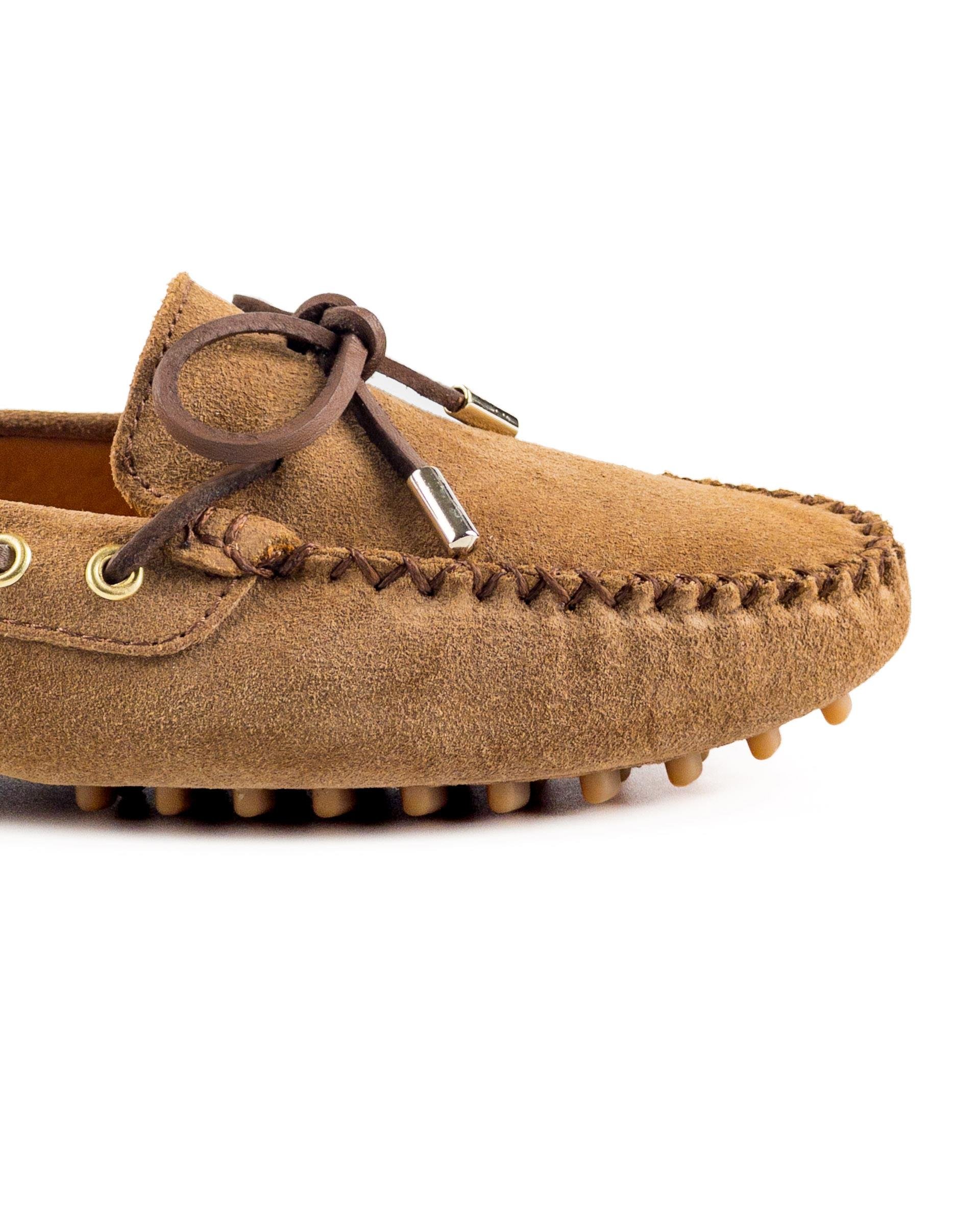 Pythia Women s Brown Genuine Suede Leather Loafer Shoes