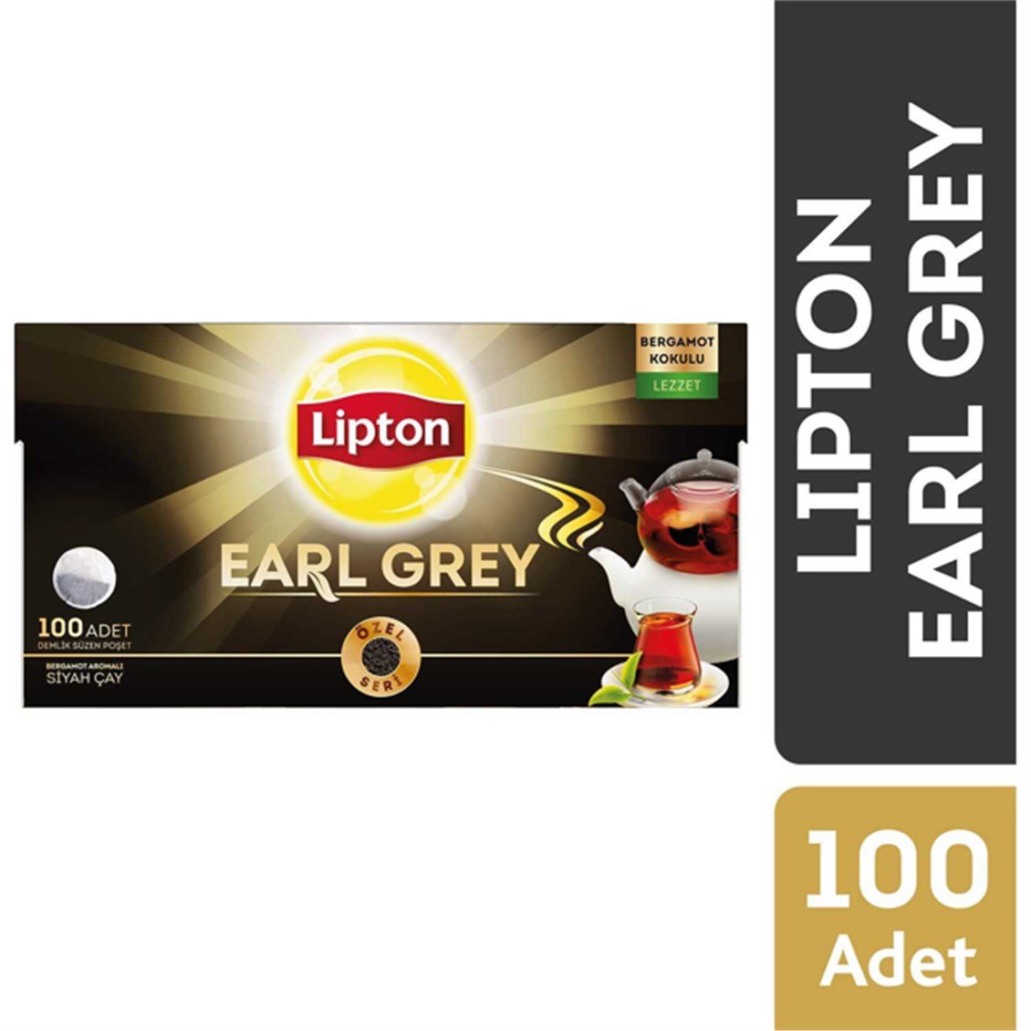 Lipton Earl Grey Demlik Poşet Çay 100'Lü 320 Gr - Onur Market