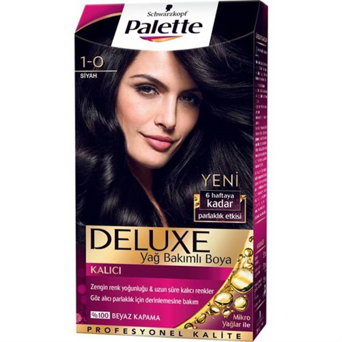Palette Deluxe 1-0 Siyah Saç Boyası 50 ml - Onur Market